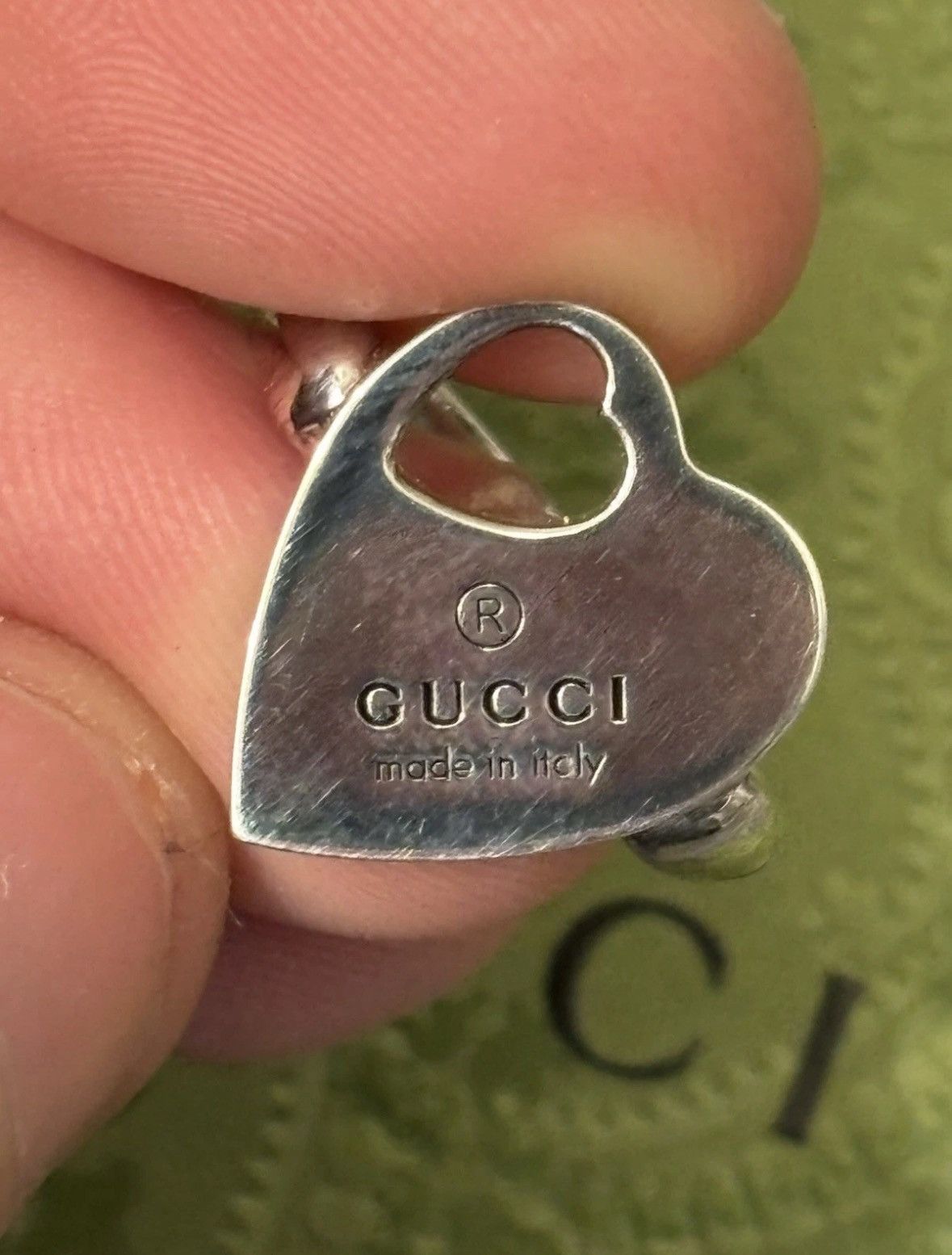 Gucci Gucci Heart Ring Cut Out Heart Size Gucci 17/US 8 Size ONE SIZE - 1 Thumbnail