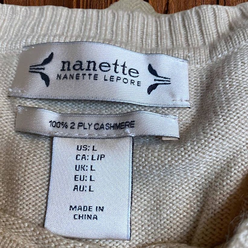 Nanette Lepore Nanette Lepore 100% 2-Ply Cashmere Sweater Size Large Size L / US 10 / IT 46 - 3 Thumbnail