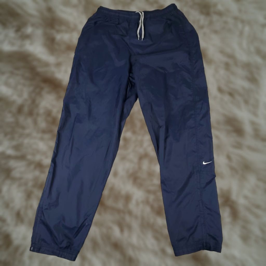 Nike VINTAGE Nike Pants Mens L Blue Regular Nike Swoosh Dri Fit Sweatpants Sweatpants Size US 33 - 1 Thumbnail