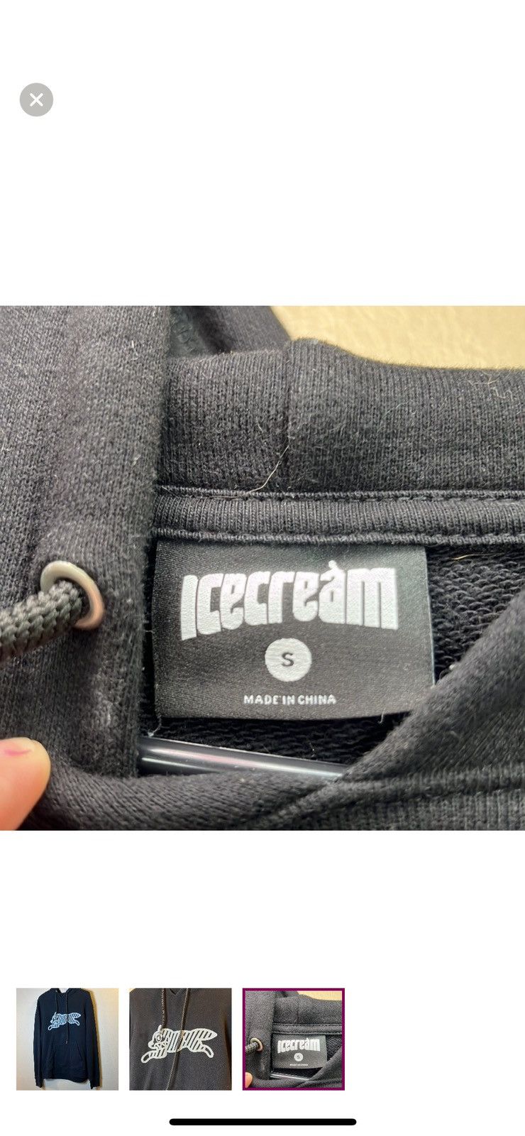Icecream Ice cream classic reflective black hoodie Size US S / EU 44-46 / 1 - 3 Thumbnail