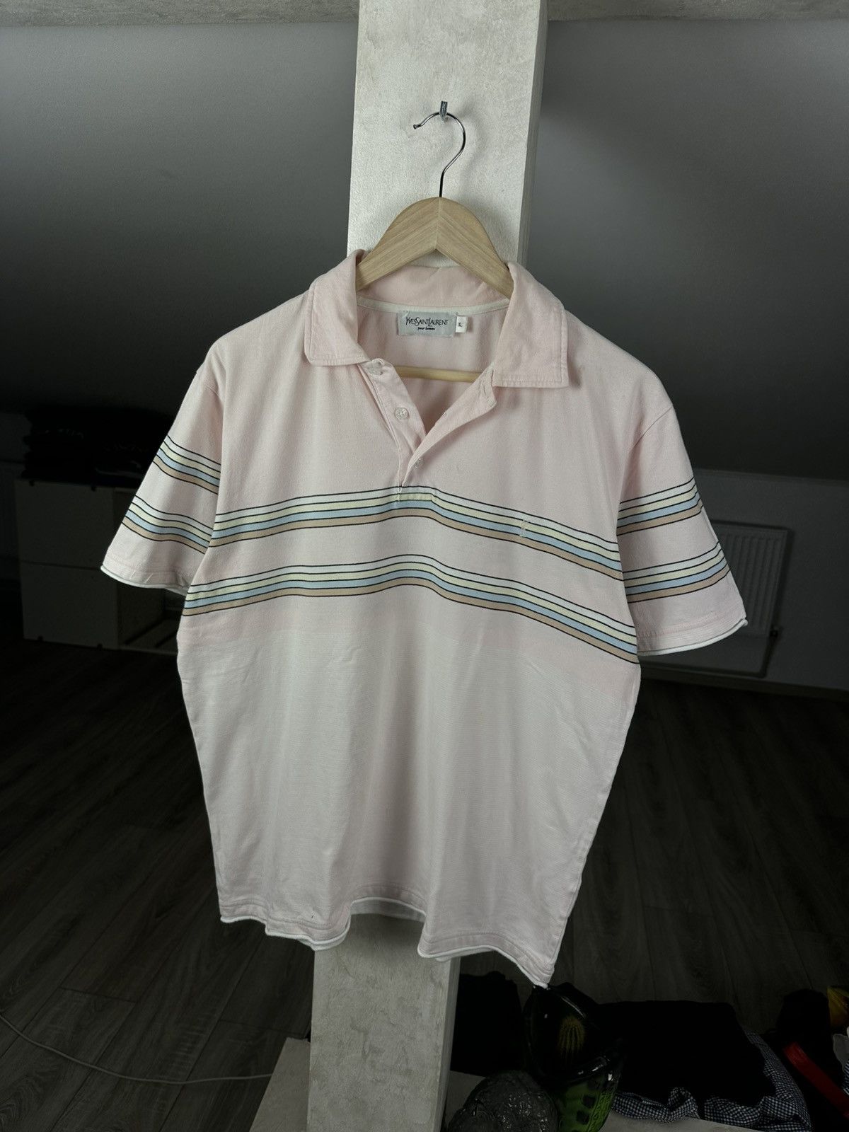 Yves Saint Laurent YSL Yves Saint Laurent Vintage Luxury Designer Logo Tee Size US XL / EU 56 / 4 - 1 Thumbnail