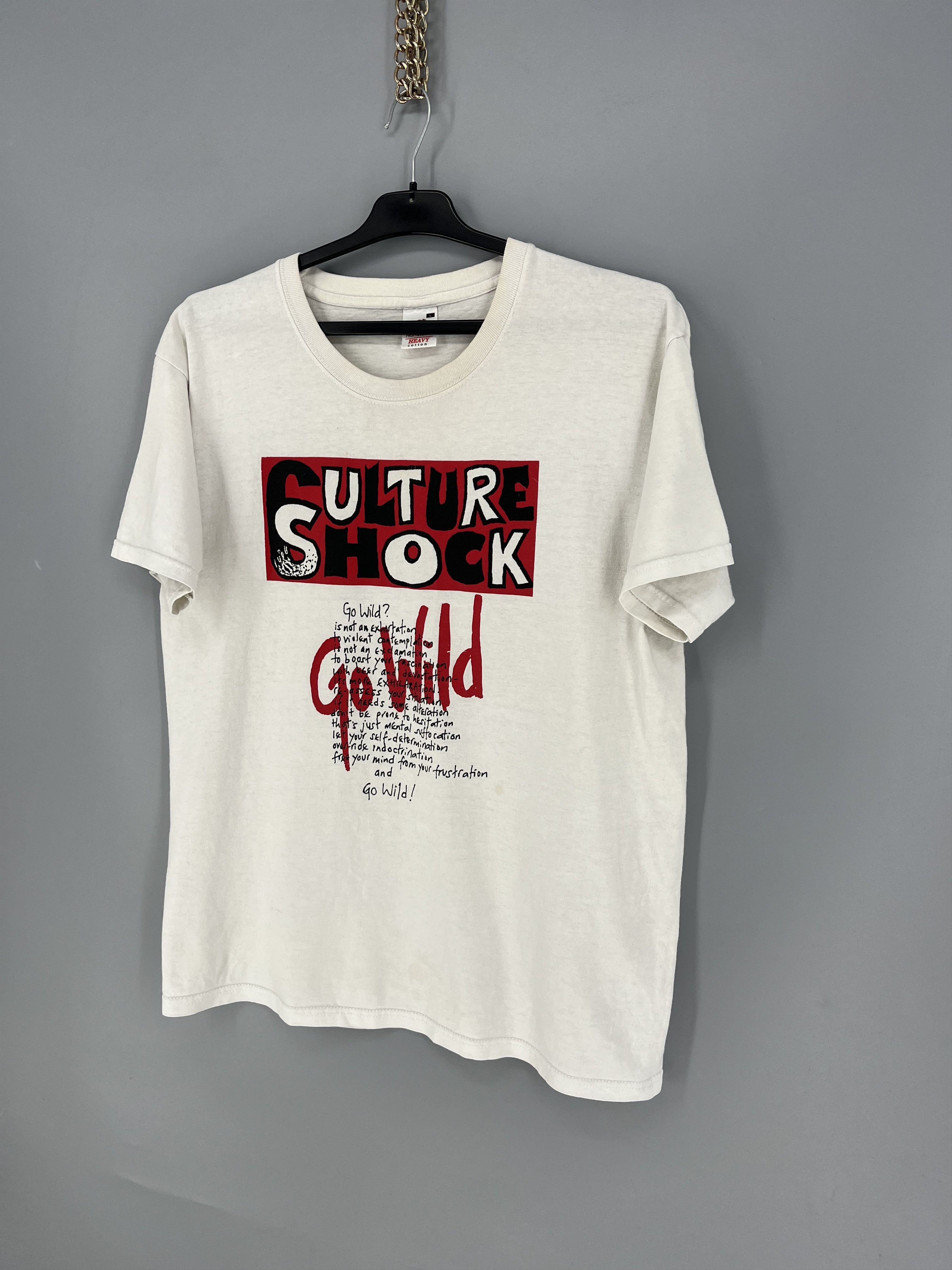 Vintage Culture Shock Go Wild Band T Shirt L White Punk Ska Size US L / EU 52-54 / 3 - 3 Thumbnail