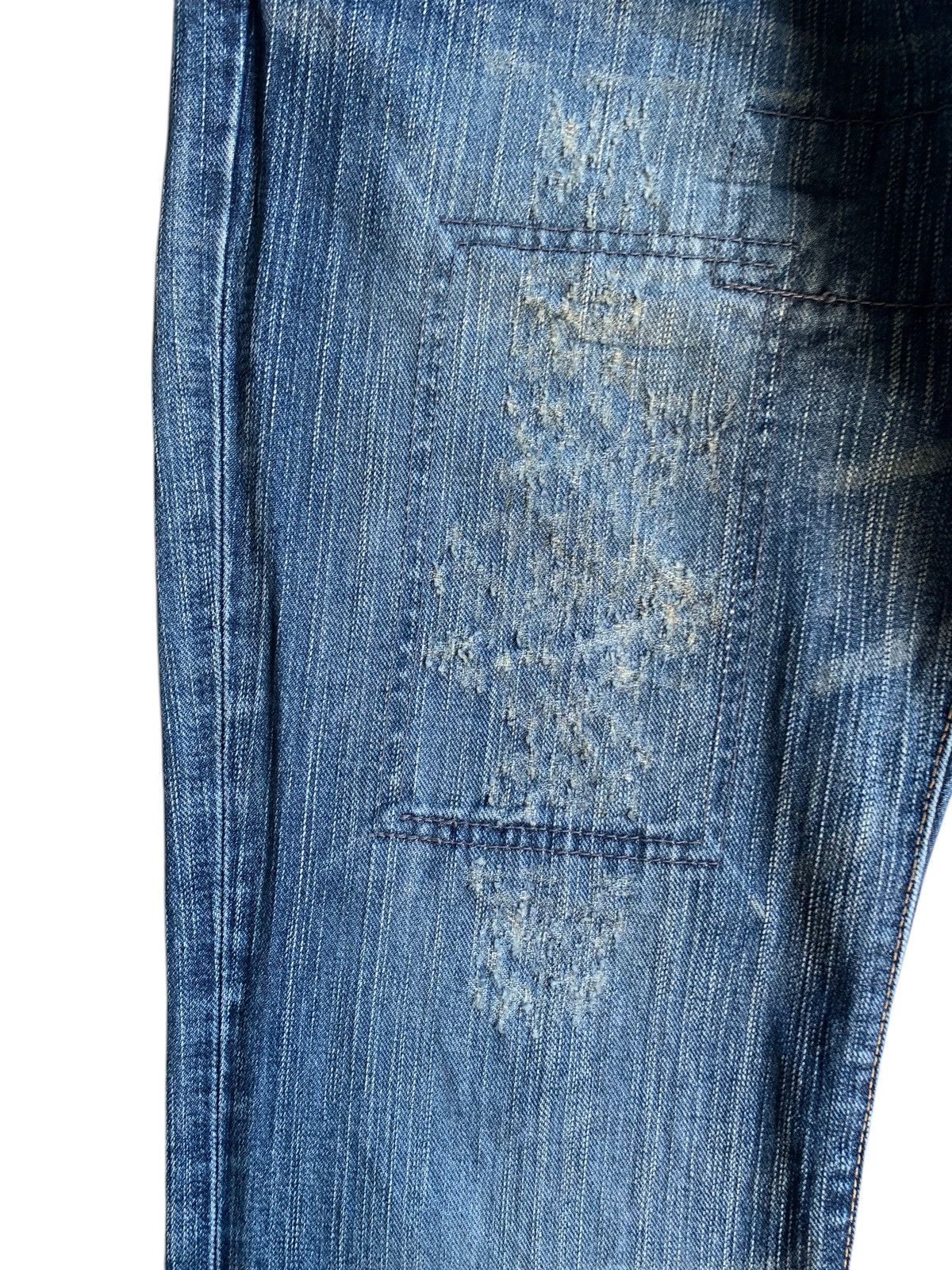 FLARE💥EDWIN XVS JAPANESE PUNK STYLE FADED DISTRESSED DENIM☠️