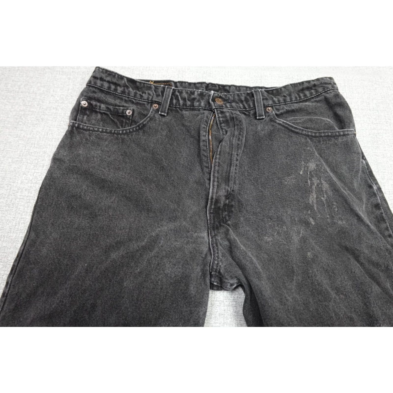 Levi's Levi's 550 Jeans Men's Black Dark Wash Relaxed Straight 38x32 Denim Cotton USA Made West Punch Belt Loops 5-Pocket Size US 38 / EU 54 - 2 Thumbnail