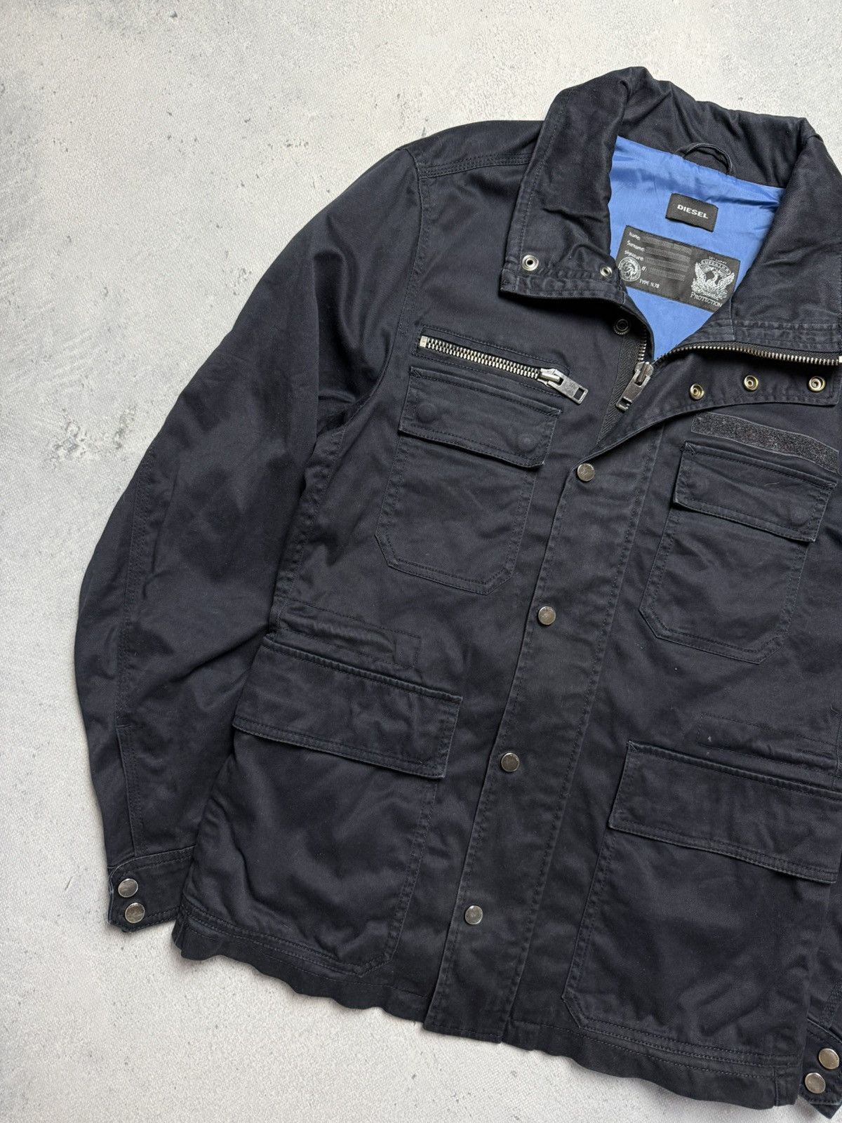 Diesel Rare Vintage Diesel Cotton Jacket Logo Black y2k 90s Size US M / EU 48-50 / 2 - 2 Thumbnail