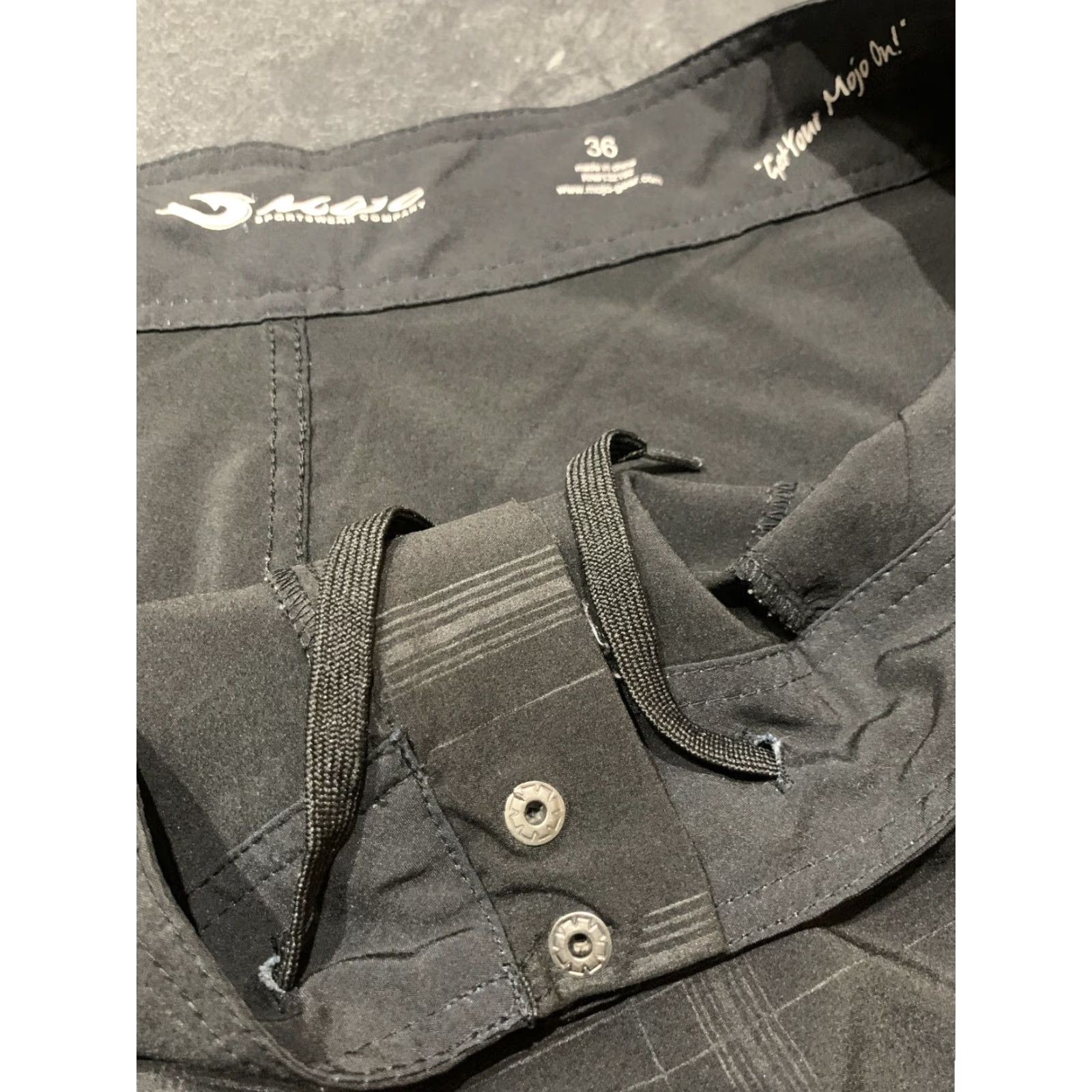 Vintage Mojo Swim Shorts 36 Black Solid Men’s Surfing Beach Vacation Board Shorts Size US 36 / EU 52 - 5 Thumbnail