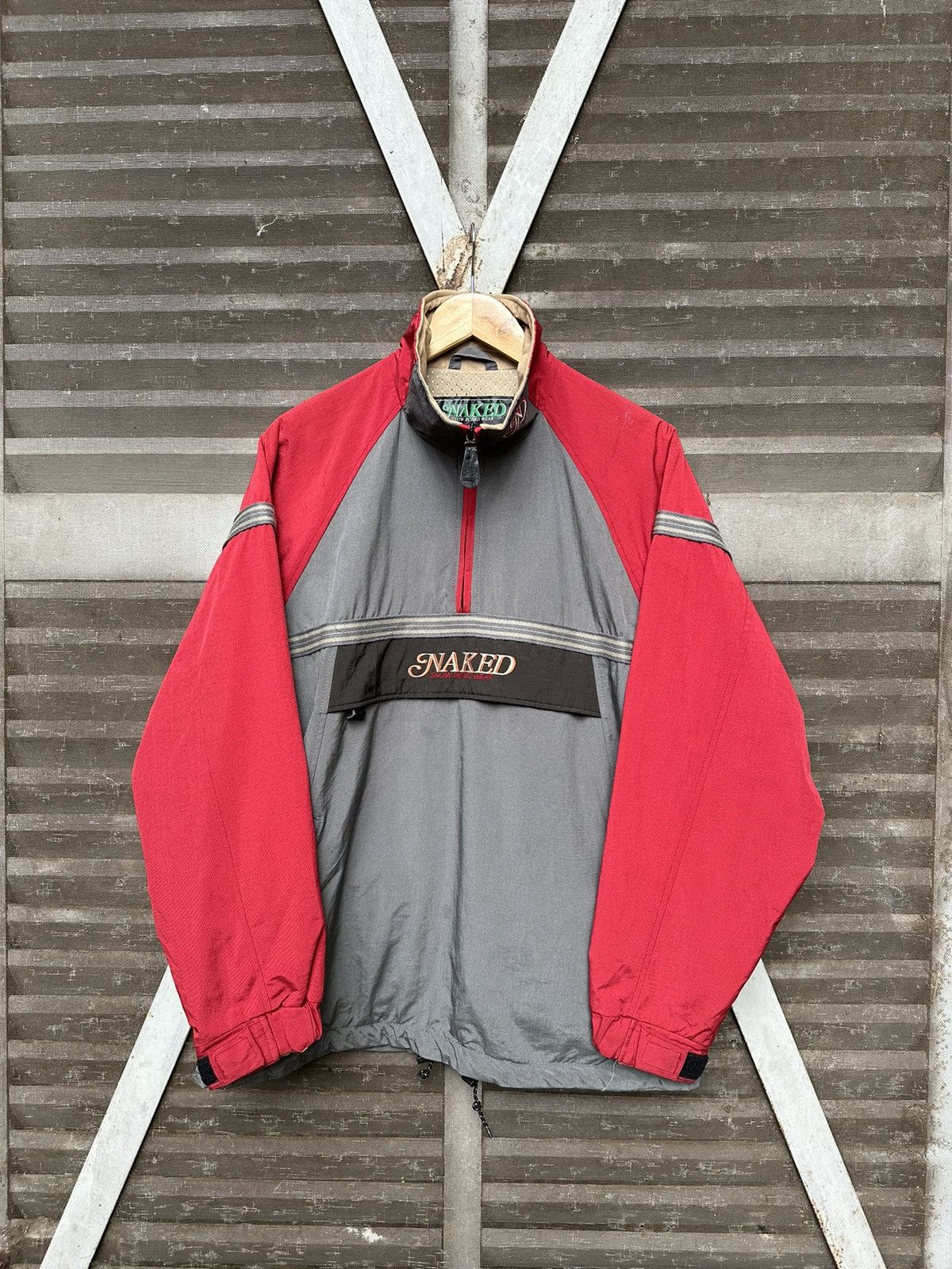 Vintage 👹Vintage NAKED SNOWBOARD THINSULATE LINED Pullover Jacket Size US L / EU 52-54 / 3 - 2 Thumbnail