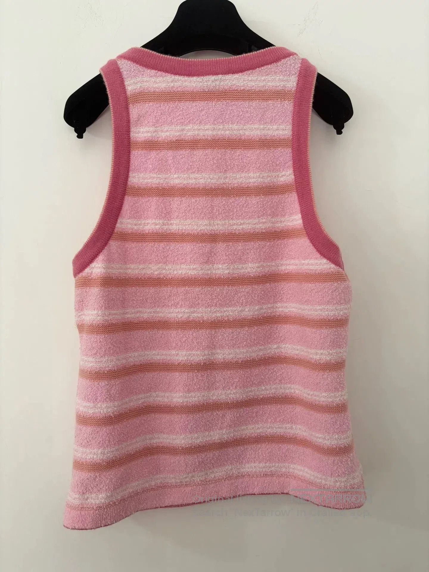Chanel Chanel Pink Striped Towel Fabric Tank. Size US S / EU 44-46 / 1 - 2 Thumbnail
