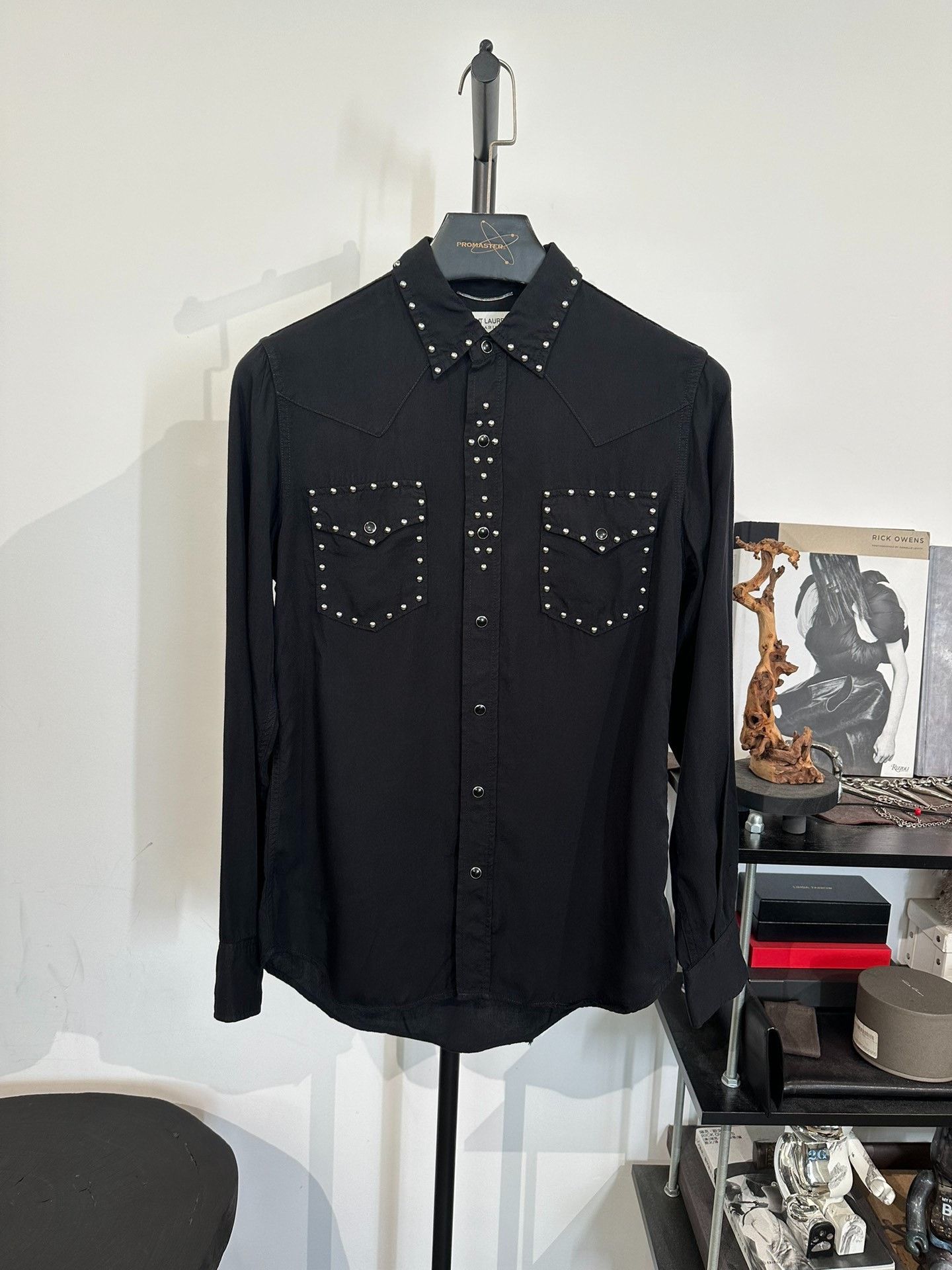 Saint Laurent Paris Saint Laurent Studded Shirt S Size US S / EU 44-46 / 1 - 1 Thumbnail
