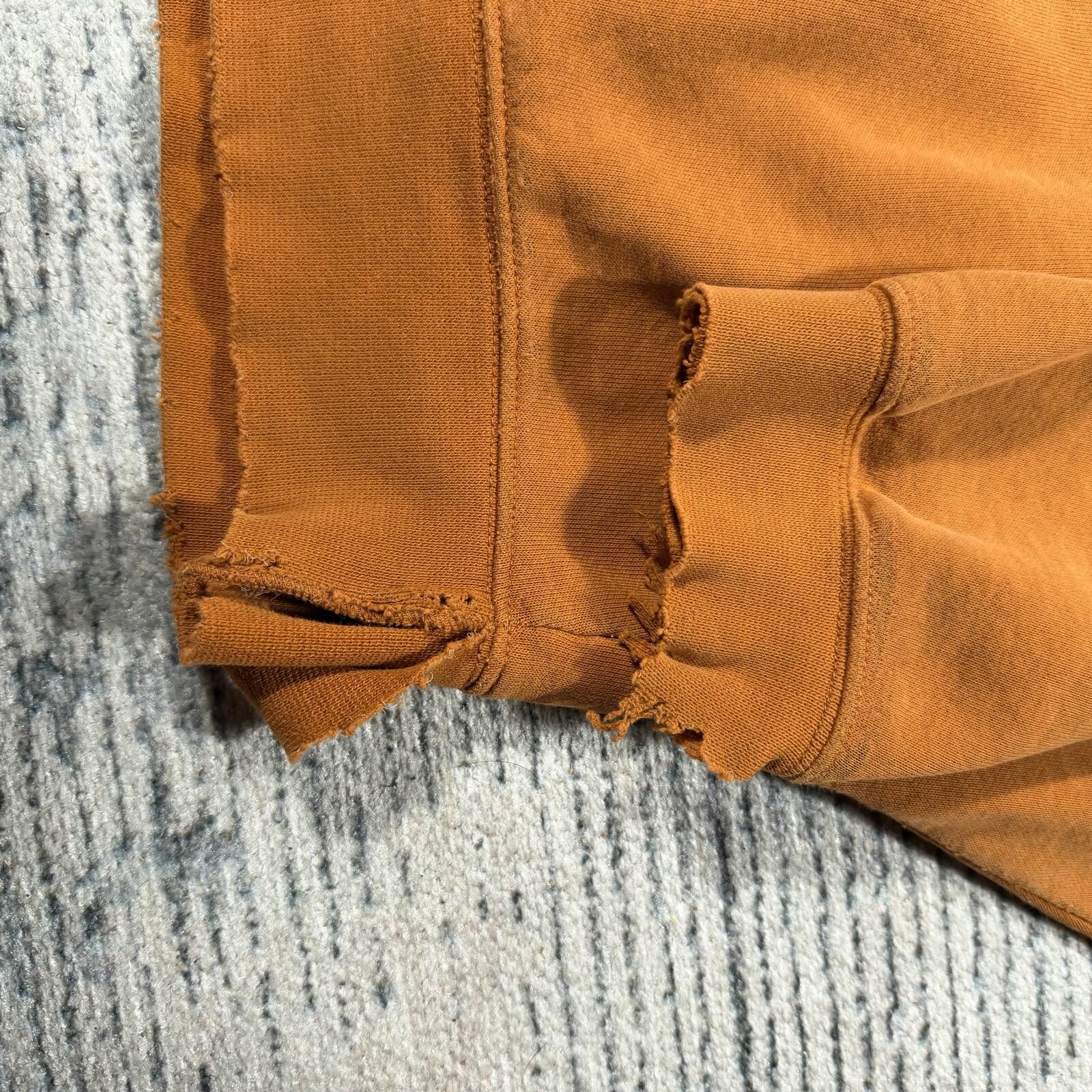 Nike Vintage 90s Nike Thrashed Crewneck Sweatshirt orange Size ONE SIZE - 3 Thumbnail