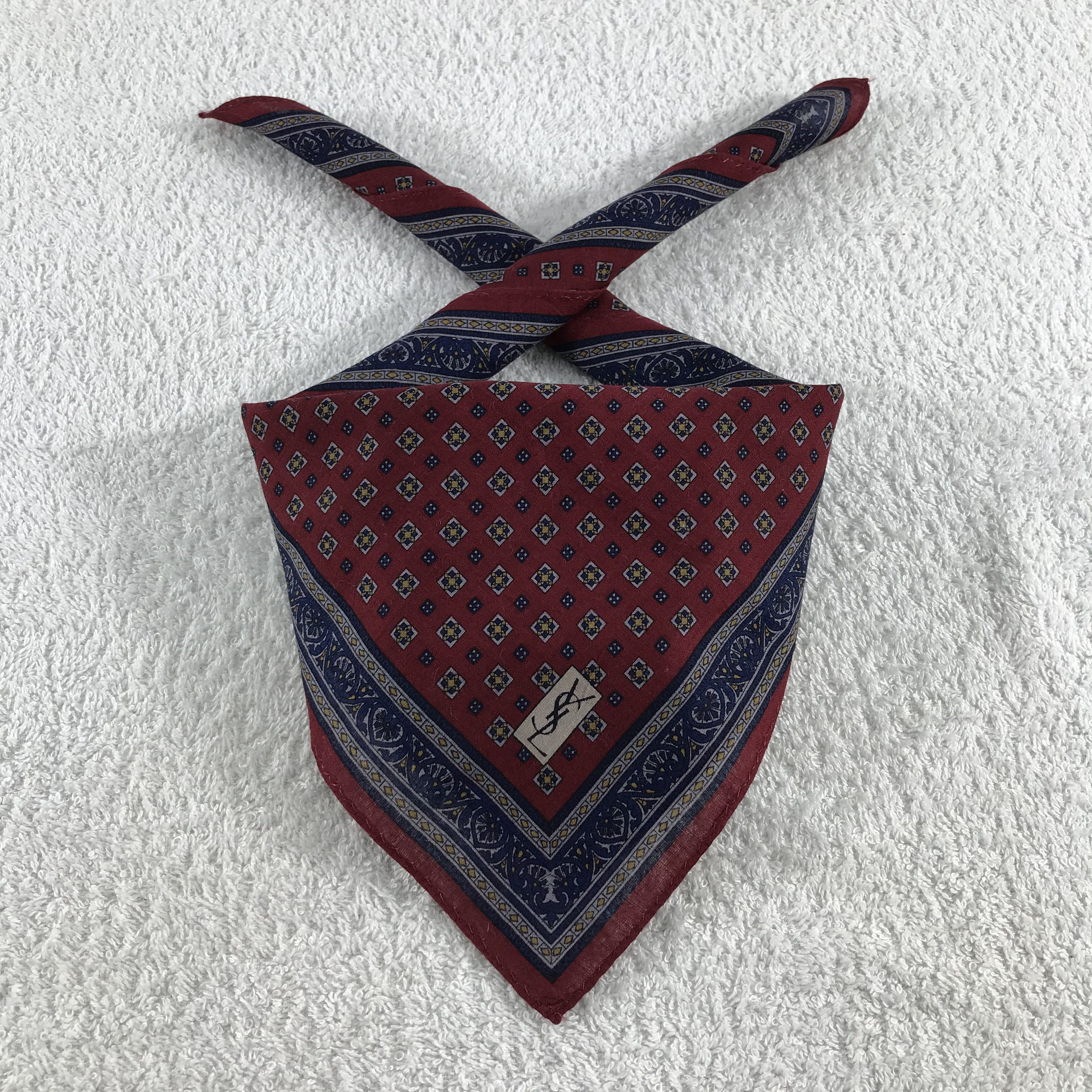 Vintage × Yves Saint Laurent Yves Saint Laurent Bandana / Handkerchief /Neckerchief -S071 Size ONE SIZE - 3 Thumbnail