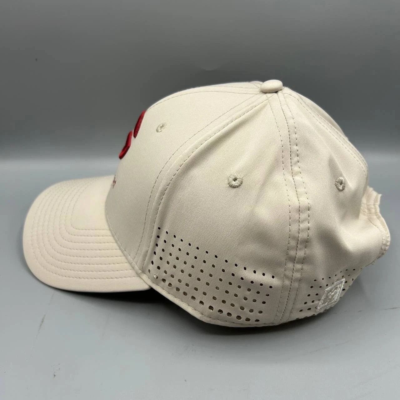 The Game Santiam Golf Hat Men Beige Embroidered The Game Strap Back Size ONE SIZE - 6 Thumbnail