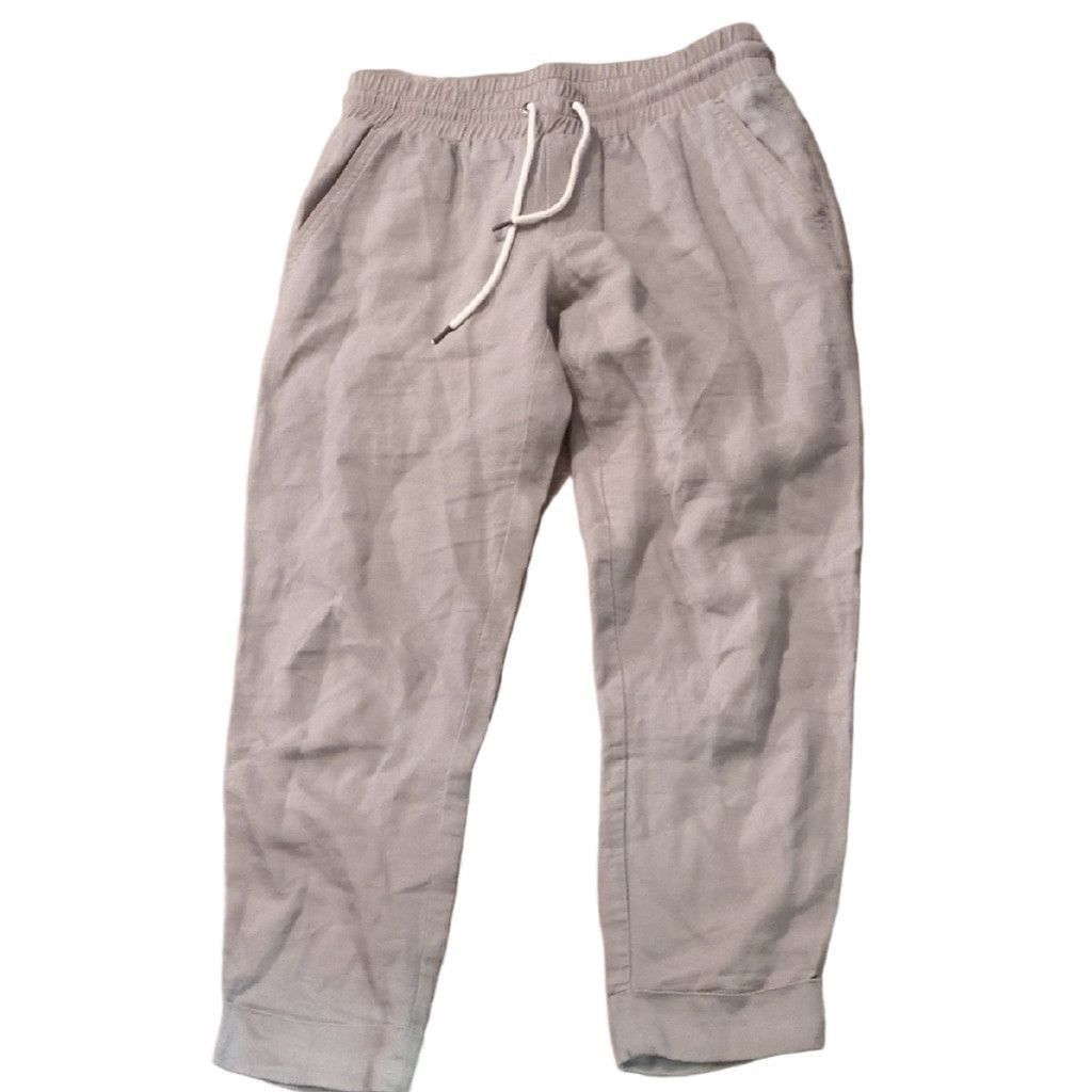 Athleta Athleta Linen Blend Gray Cuffed Pants Size 2 Size 26" / US 2 / IT 38 - 1 Thumbnail