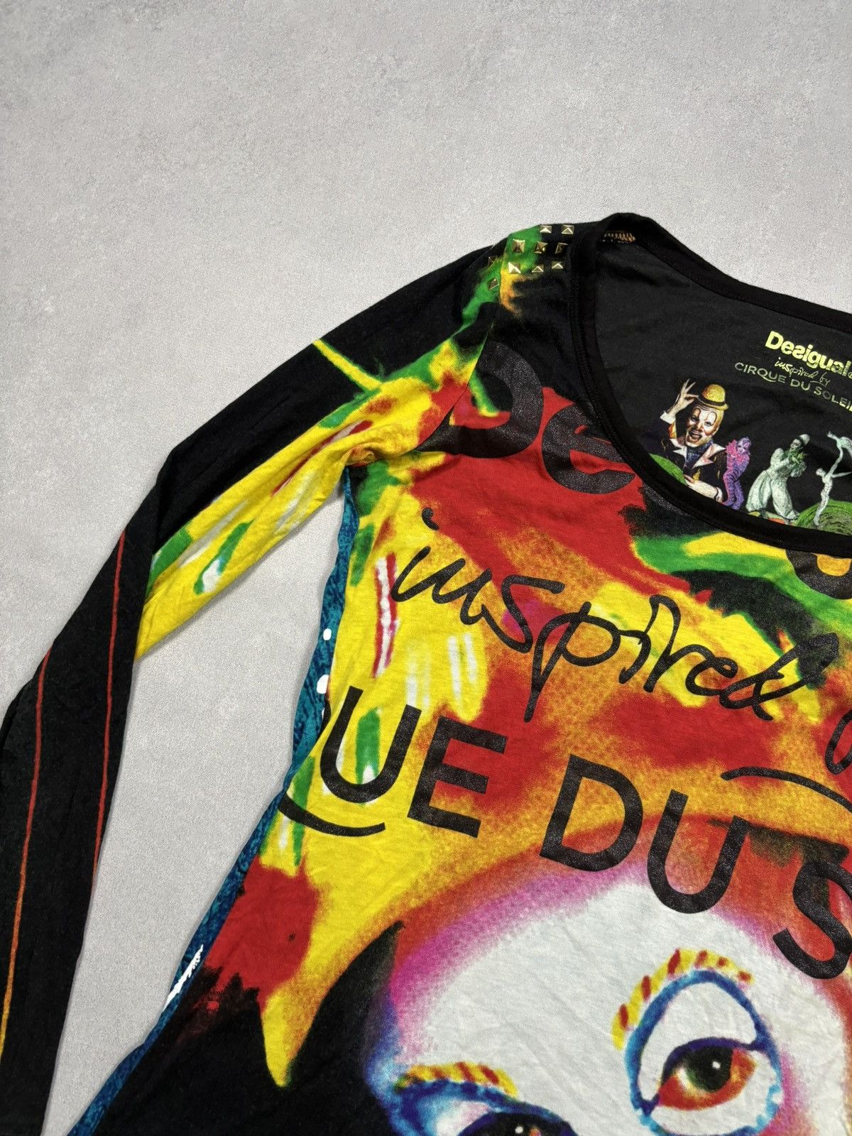 Desigual Desigual x Cirque du Soleil Graphic Longsleeve Top Y2K Rare Size M / US 6-8 / IT 42-44 - 4 Thumbnail