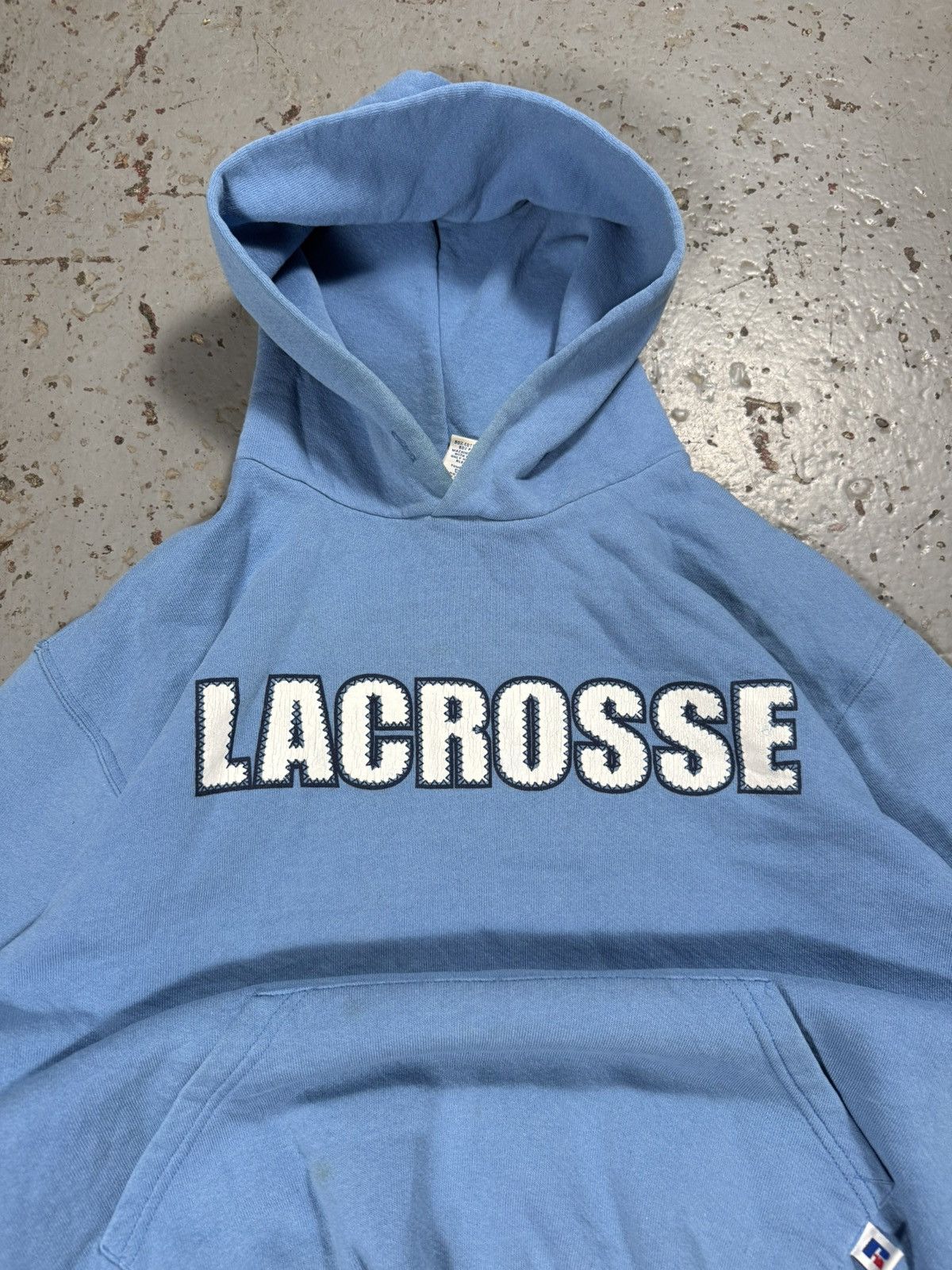 Russell Athletic Vintage Russell Athletics Baby Blue Lacrosse Hoodie Size US M / EU 48-50 / 2 - 3 Thumbnail