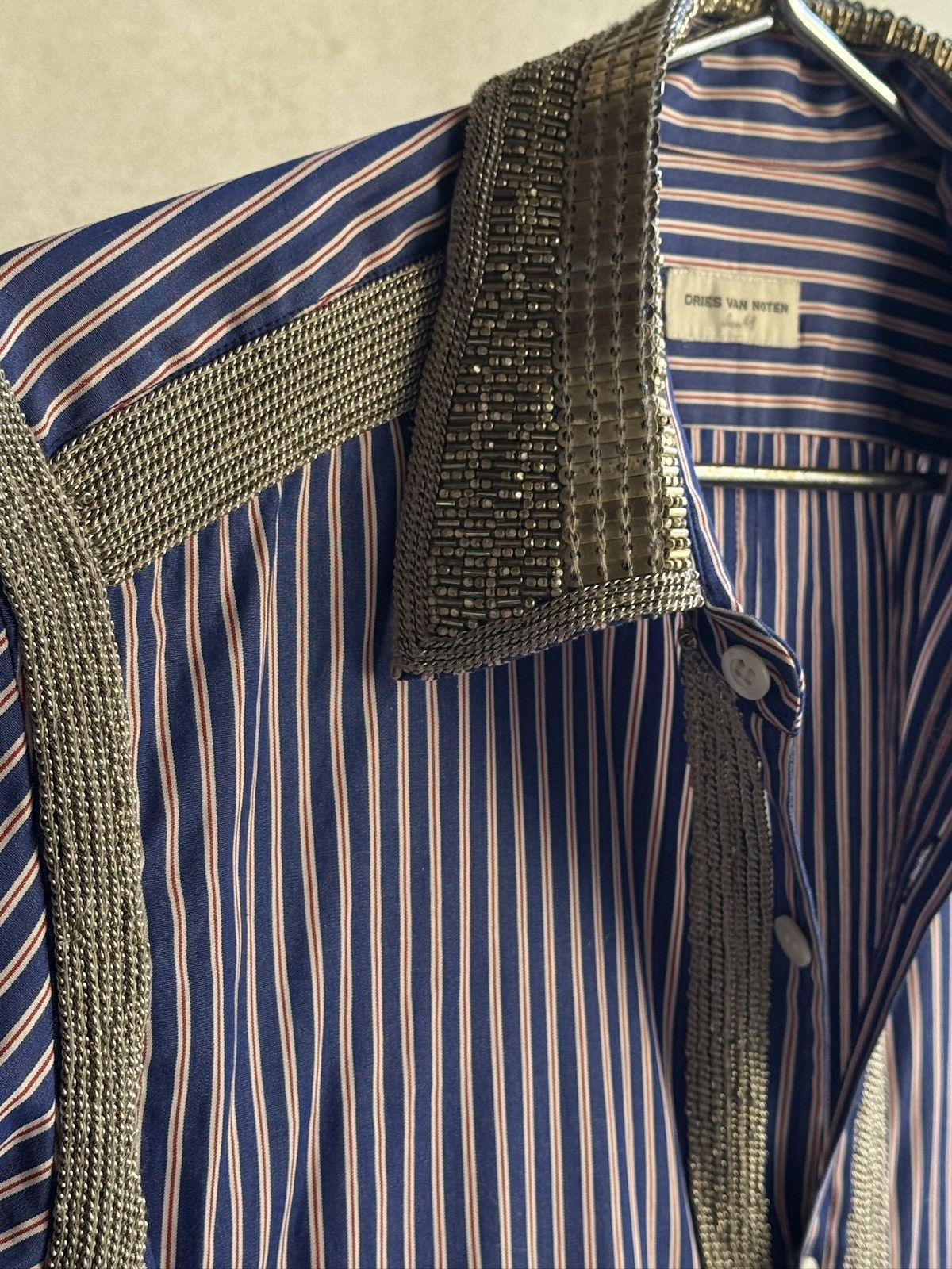 Dries Van Noten Dries Van Noten Embellished button up shirt Size US M / EU 48-50 / 2 - 7 Thumbnail