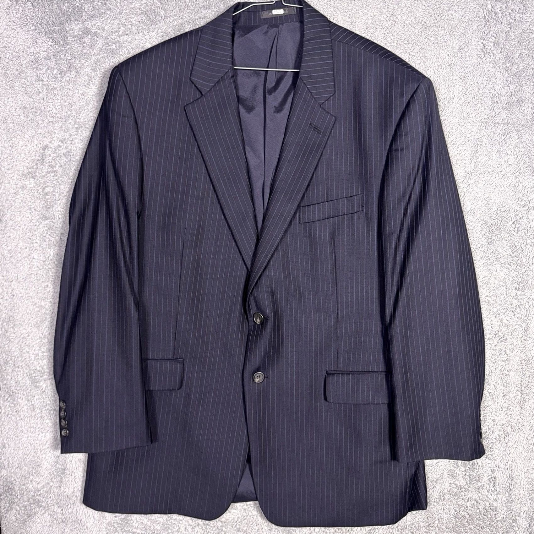 Ralph Lauren Ralph Lauren Mens Pinstripe Suit 46R 38x29 Set - Business Formal - 2 Piece Size 46R - 2 Thumbnail