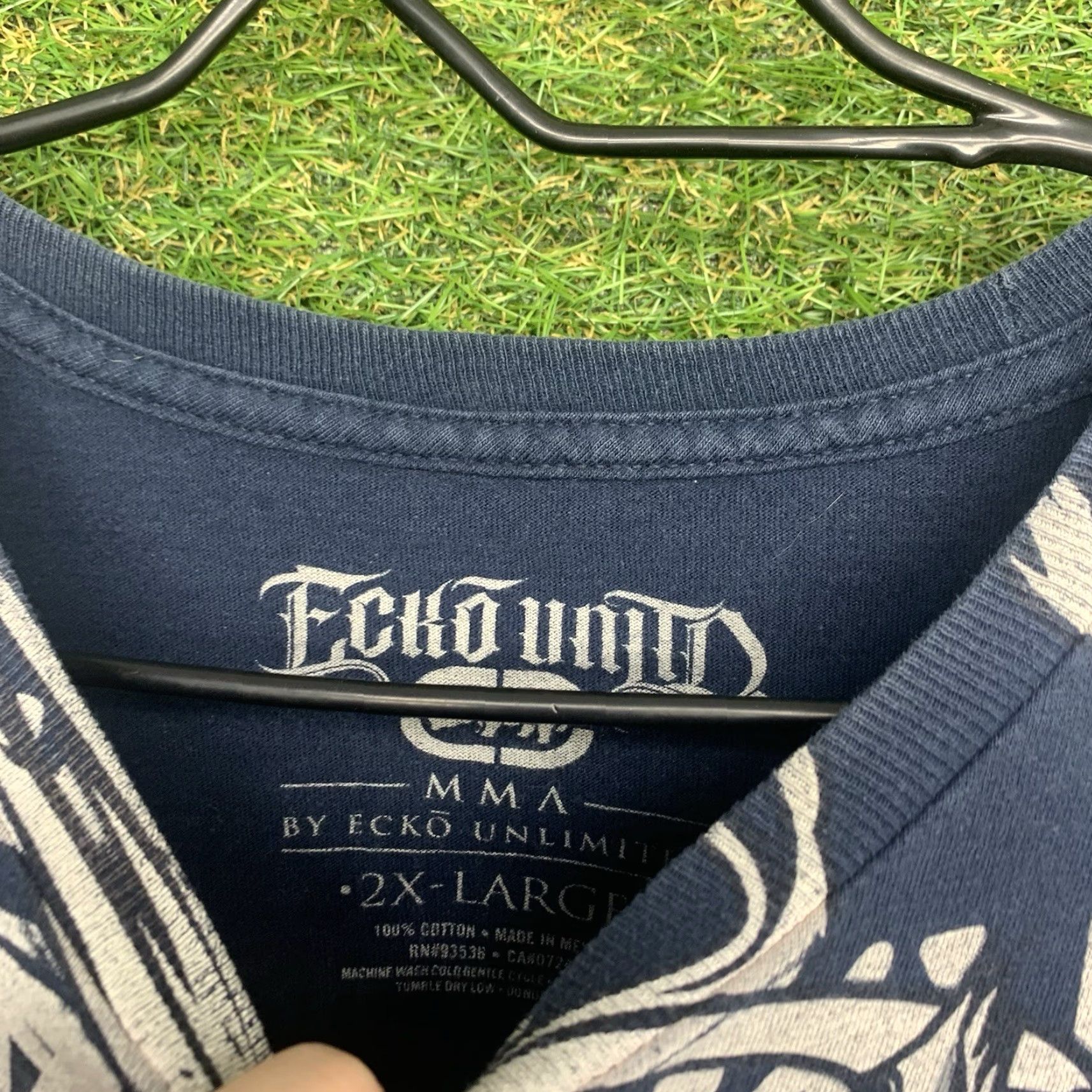 Ecko Unltd. Ecko Unltd. MMA Shirt Mens 2XL Blue Graphic Logo Monogram All Over Printed Tee Shirt Size US XXL / EU 58 / 5 - 4 Thumbnail