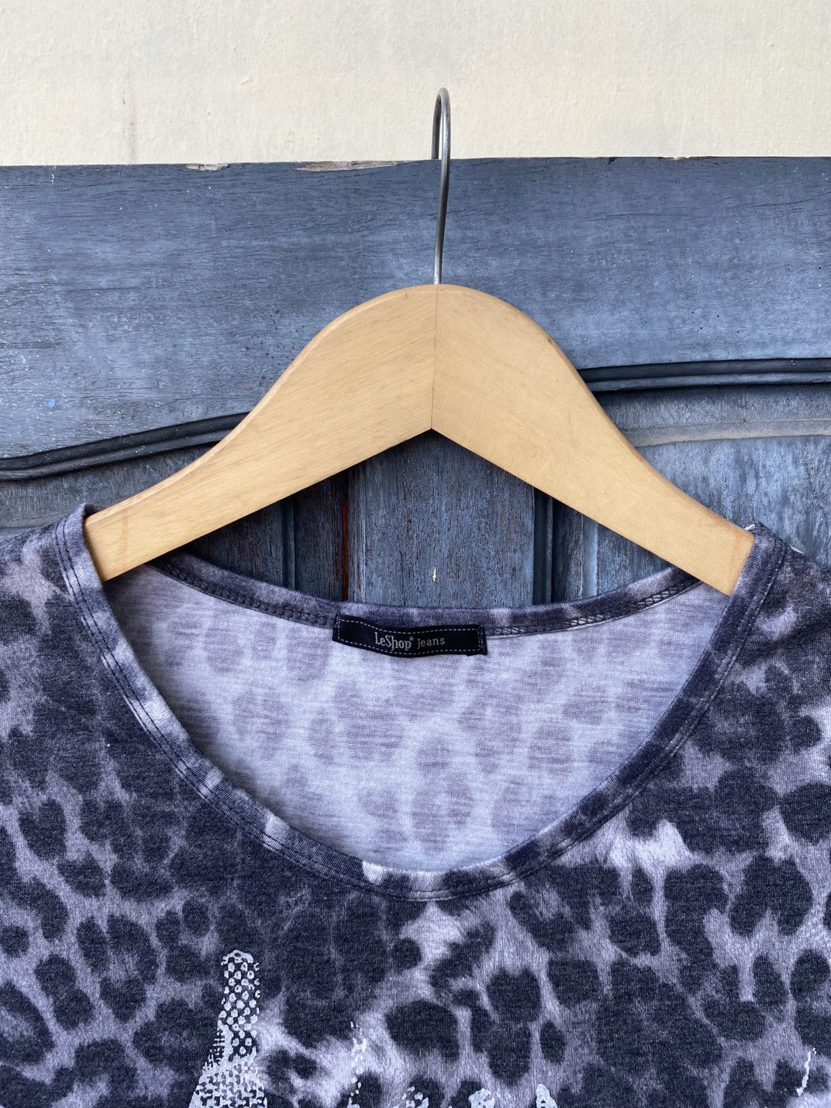 Japanese Brand LeShop Jeans Grunge Style Leopard Print Rhinestone Japanese Size S / US 4 / IT 40 - 3 Thumbnail