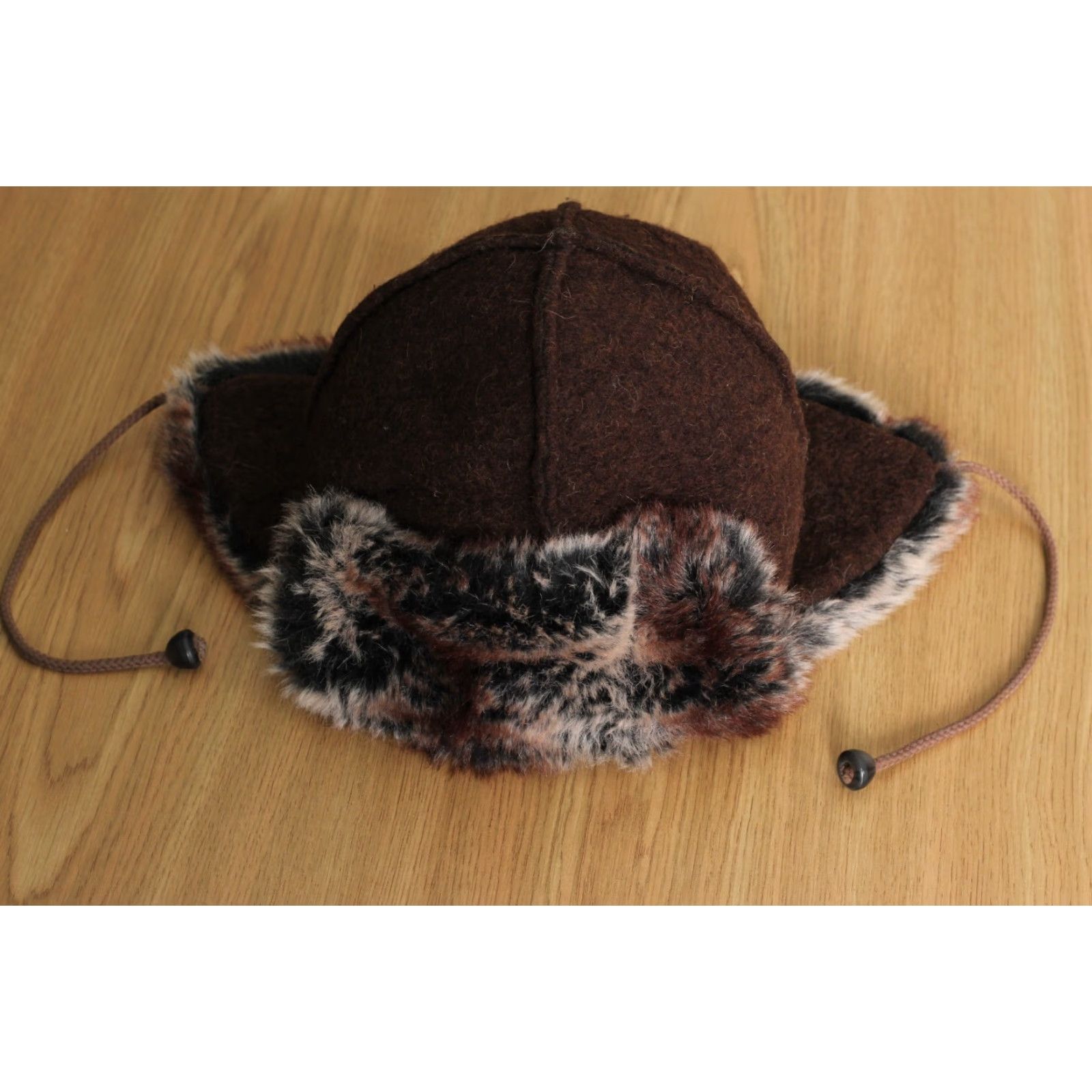 Vintage 66 NORTH ICELAND Kaldi Arctic Hat Trapper Wool Polyester Size 1 Brown Unisex Adults Wool Polyester Outdoor 90s Hats Mens Womens Boys Girls Size ONE SIZE - 4 Thumbnail