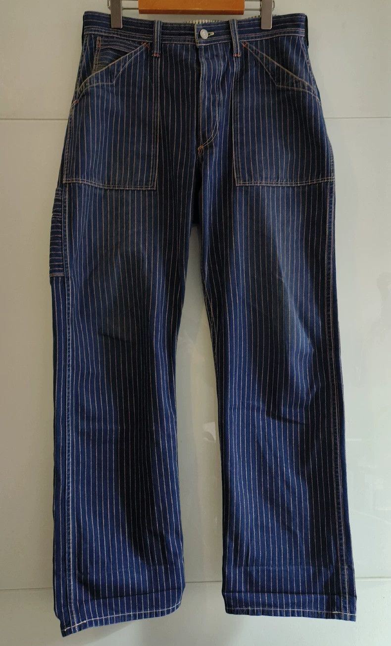 Freewheelers Freewheelers Freewheelers Blue striped overalls trousers Size US 34 / EU 50 - 1 Thumbnail