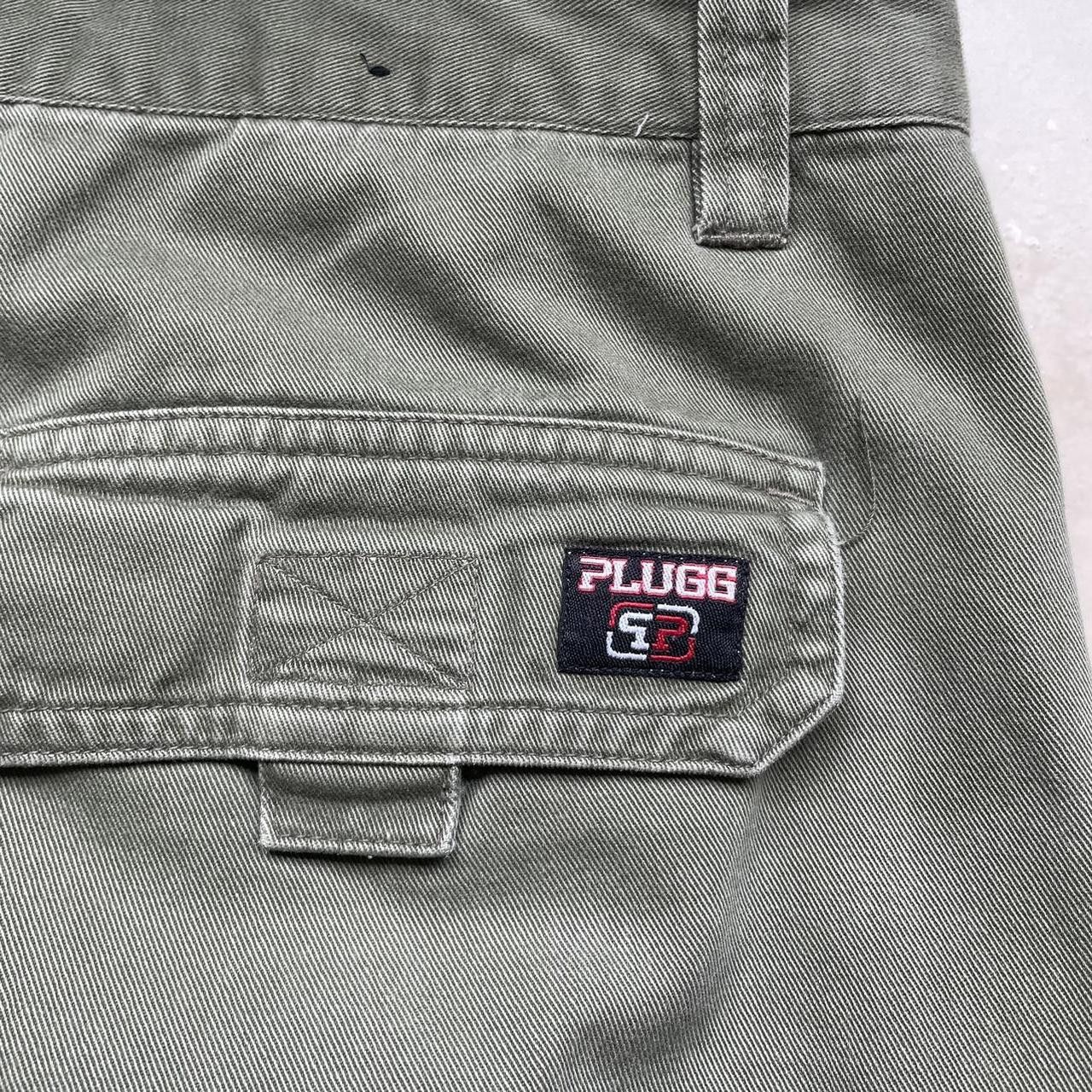 JNCO × Vintage Vintage Y2K 90's PLUGG Military Green Baggy Wide Cargo Pants Size US 32 / EU 48 - 3 Thumbnail