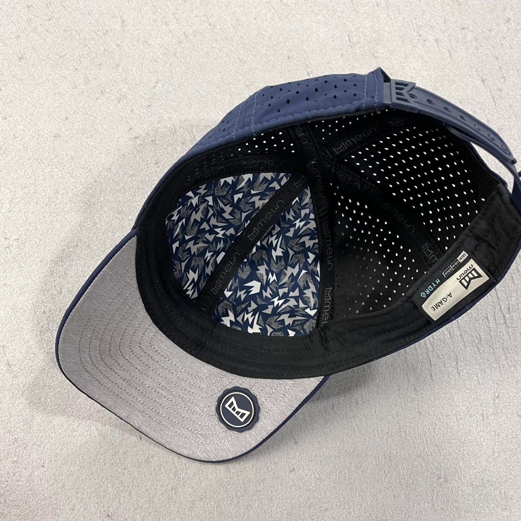 melin Melin A-Game Hydro Snapback Hat Cap Mens Blue 56CM Water Resistant Quick Dry Breathable Adjustable Summer Casual Travel Size ONE SIZE - 4 Thumbnail