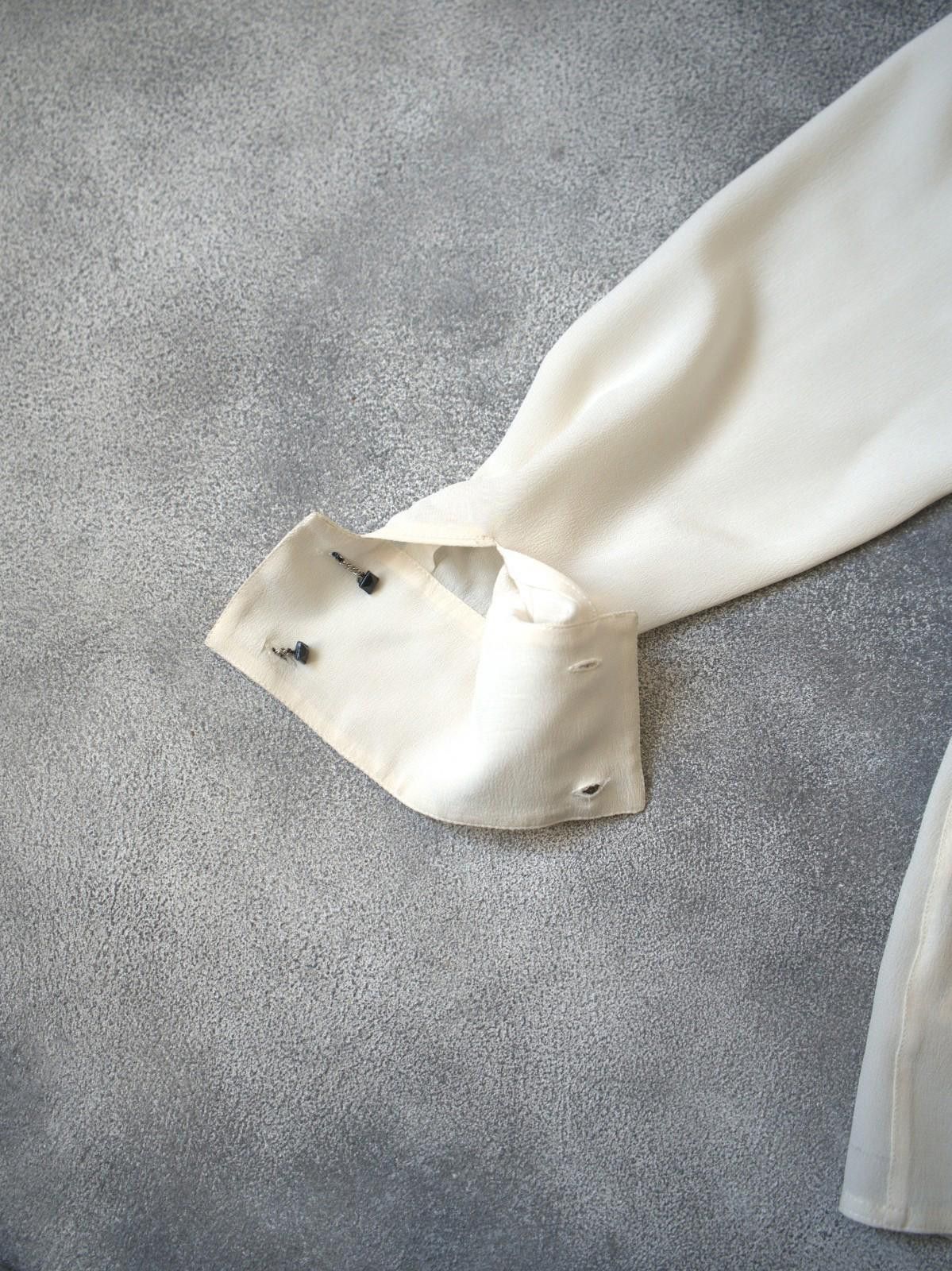 Versace F/W 1988 Gianni Versace Couture Tuxedo Silk Blouse Size S / US 4 / IT 40 - 12 Thumbnail
