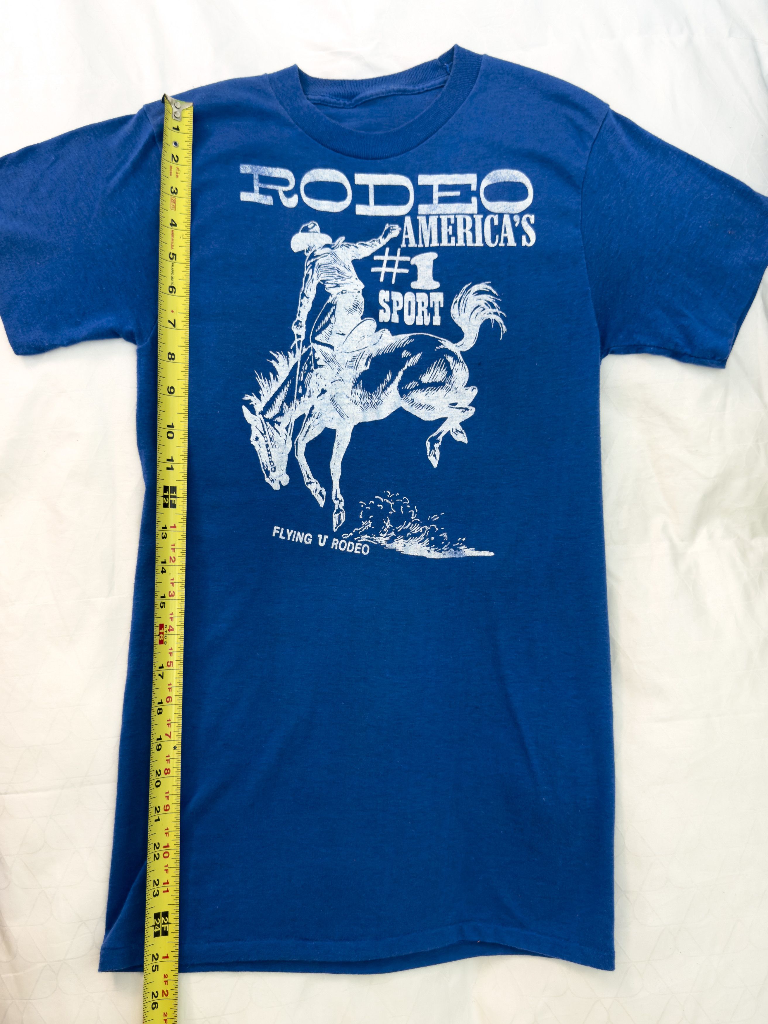 Other Vintage Flying U Rodeo “America’s #1 Sport” Single Stitch T Size XS / US 0-2 / IT 36-38 - 8 Thumbnail