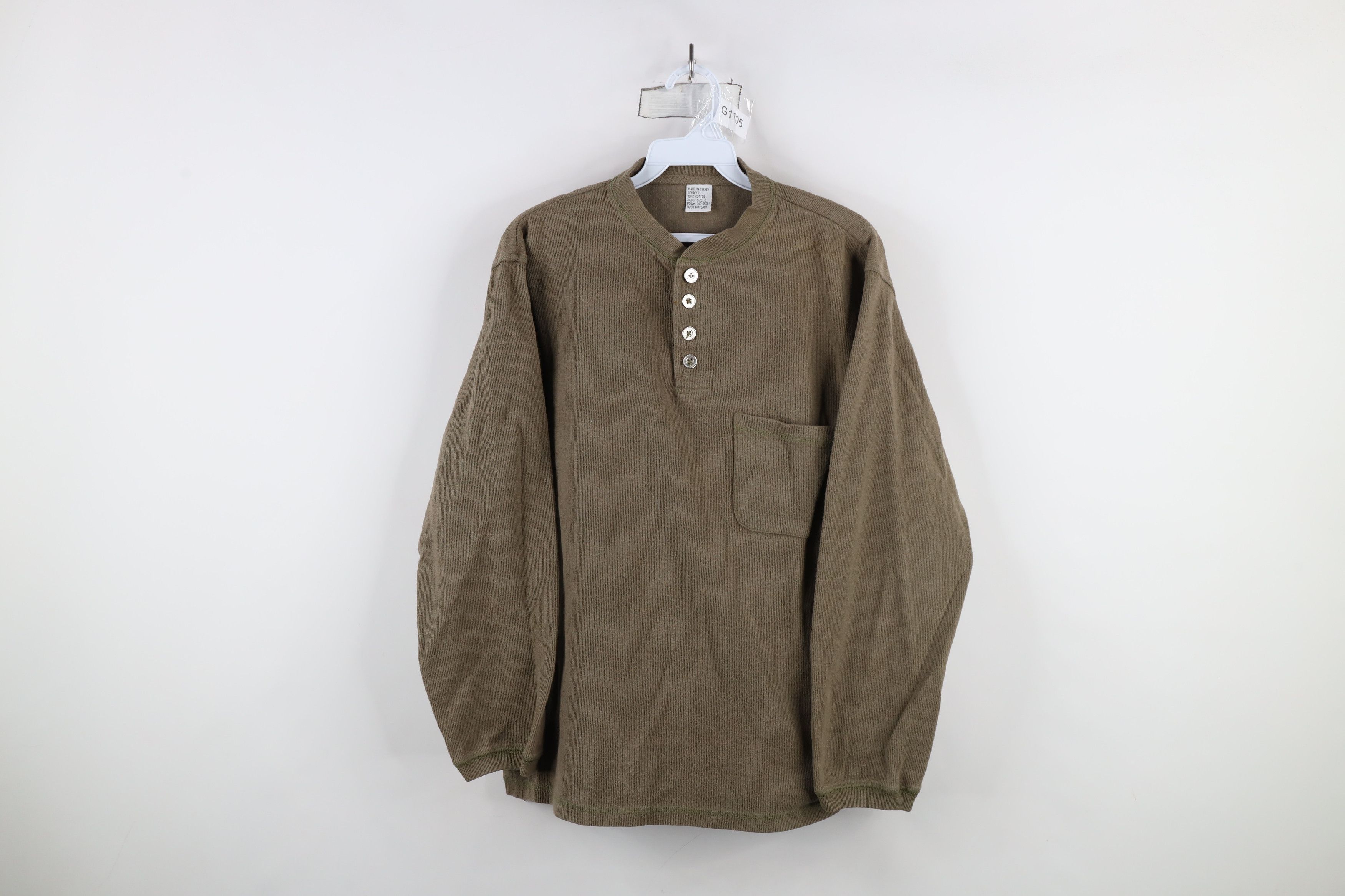 Vintage Vintage 90s Streetwear Knit Long Sleeve Henley T-Shirt Size US S / EU 44-46 / 1 - 1 Thumbnail