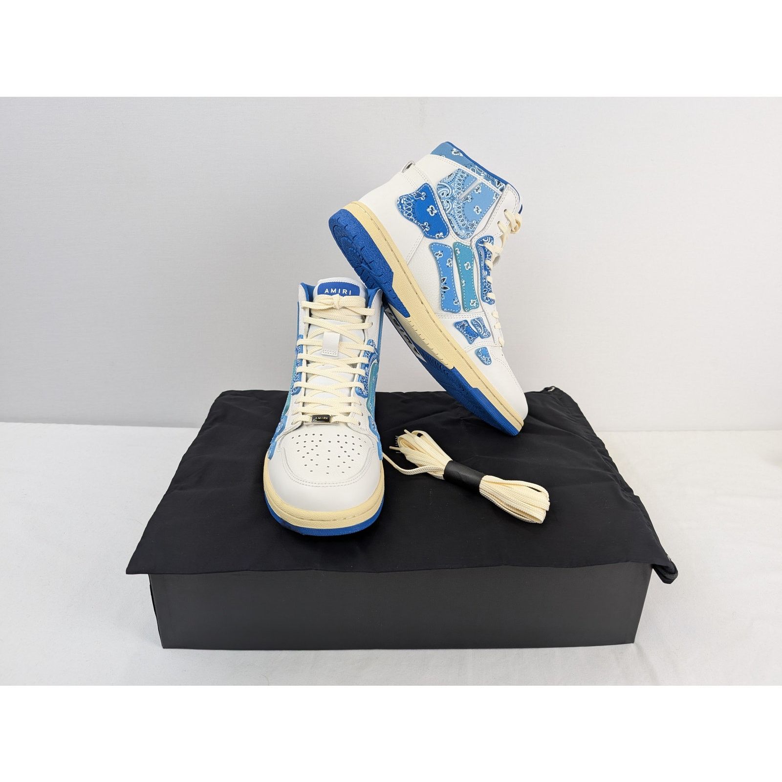 Amiri o1rshd1 Skel Top Hi / Skeleton Hi Top Sneakers Bandana Blue Size US 10 / EU 43 - 15 Thumbnail