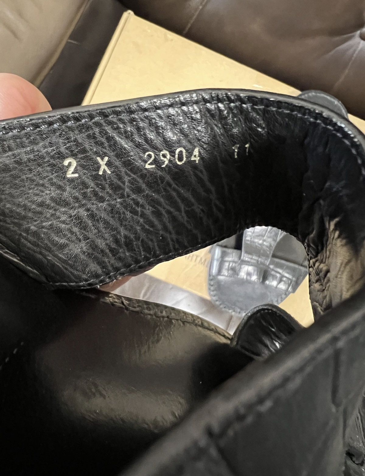 Prada PRADA Crocodile Leather Logo Sandals Slides shoes Black Size US 11 / EU 44 - 4 Thumbnail