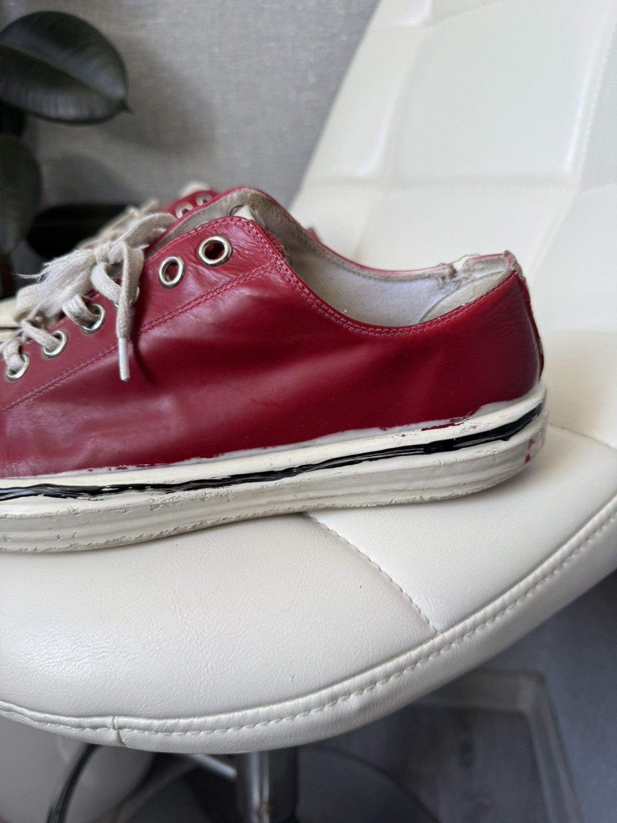 Marni MARNI Gooey Red Converse Low Top Destroyed Sneakers Size 43 Size US 10 / EU 43 - 4 Thumbnail