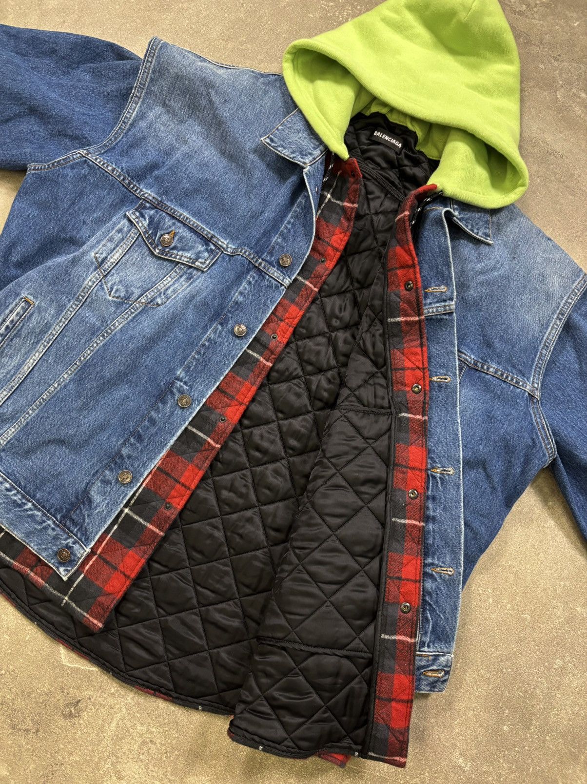 Balenciaga Balenciaga Padded Denim Hooded Gilet Jacket (2018) Size US M / EU 48-50 / 2 - 3 Thumbnail