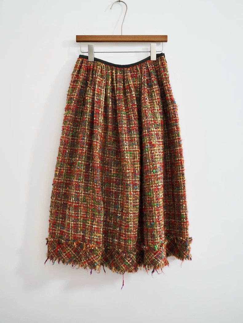 Junya Watanabe Junya Watanabe Tweed Fringe Skirt Size 28" / US 6 / IT 42 - 1 Thumbnail