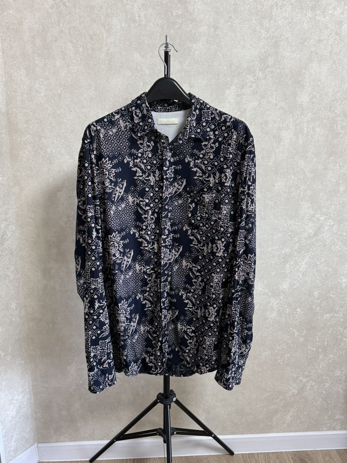 Diesel Vintage Diesel Button Up Shirt Geometric Print Size XL Size US XL / EU 56 / 4 - 4 Thumbnail