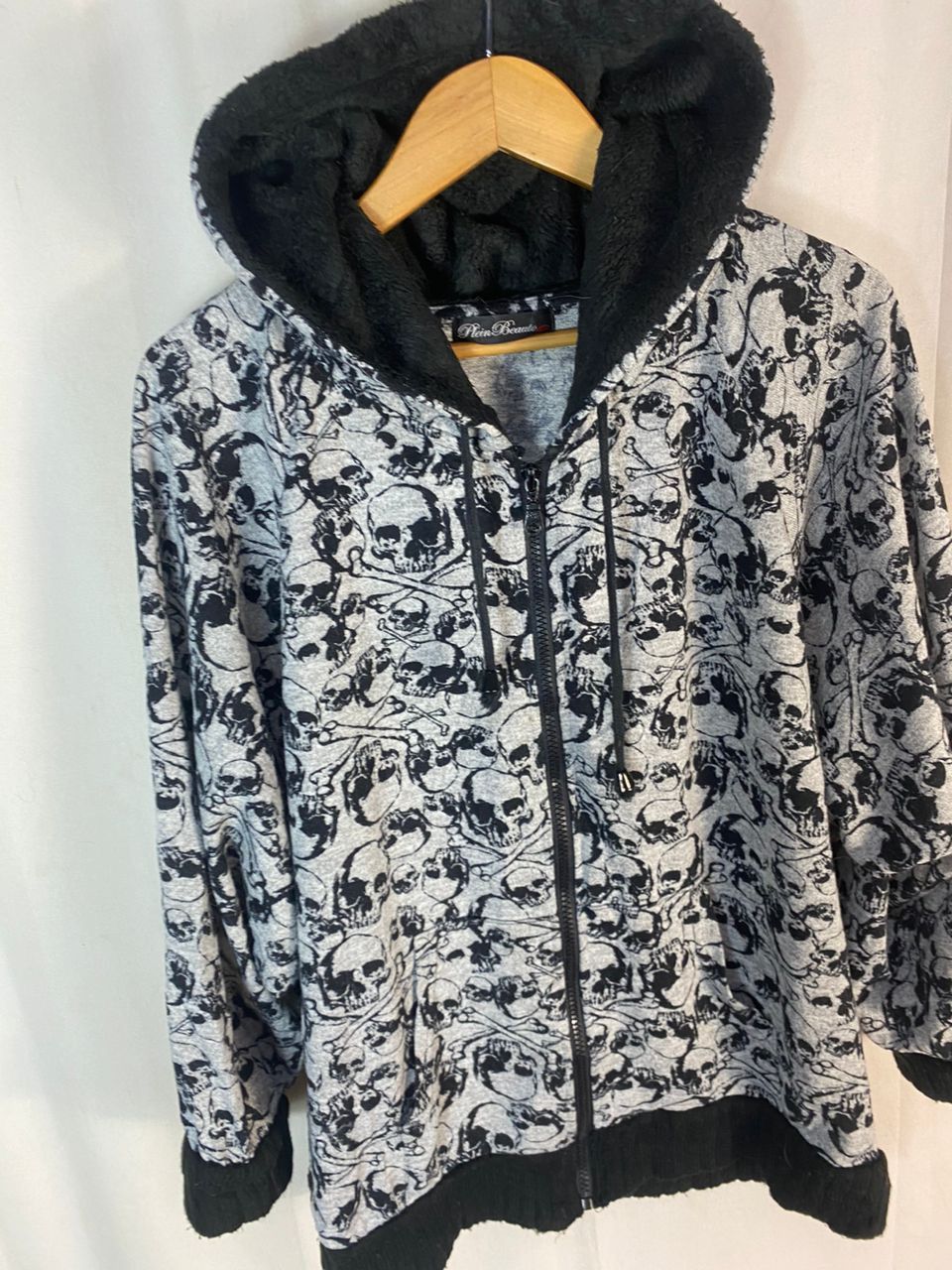 Japanese Brand Skull fullprint hoodie zipper by Plein beaute Size M / US 6-8 / IT 42-44 - 2 Thumbnail
