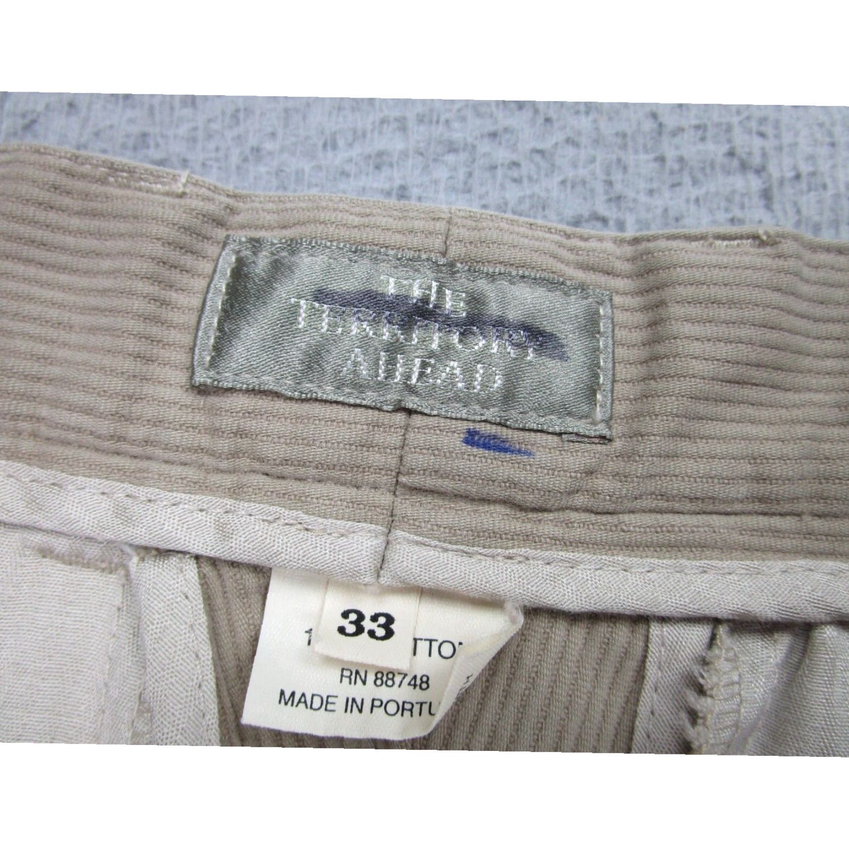 The Territory Ahead The Territory Ahead Beige Corduroy Wide Leg Pleated Pants Mens 32 Regular Size US 26 / EU 42 - 6 Thumbnail