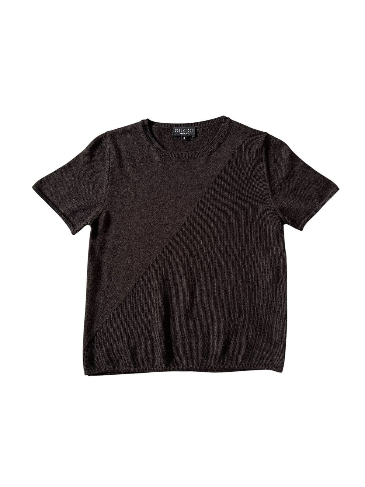 Gucci SS97 Gucci Tom Ford Textured Knit Short Sleeve Tshirt Size S / US 4 / IT 40 - 1 Thumbnail