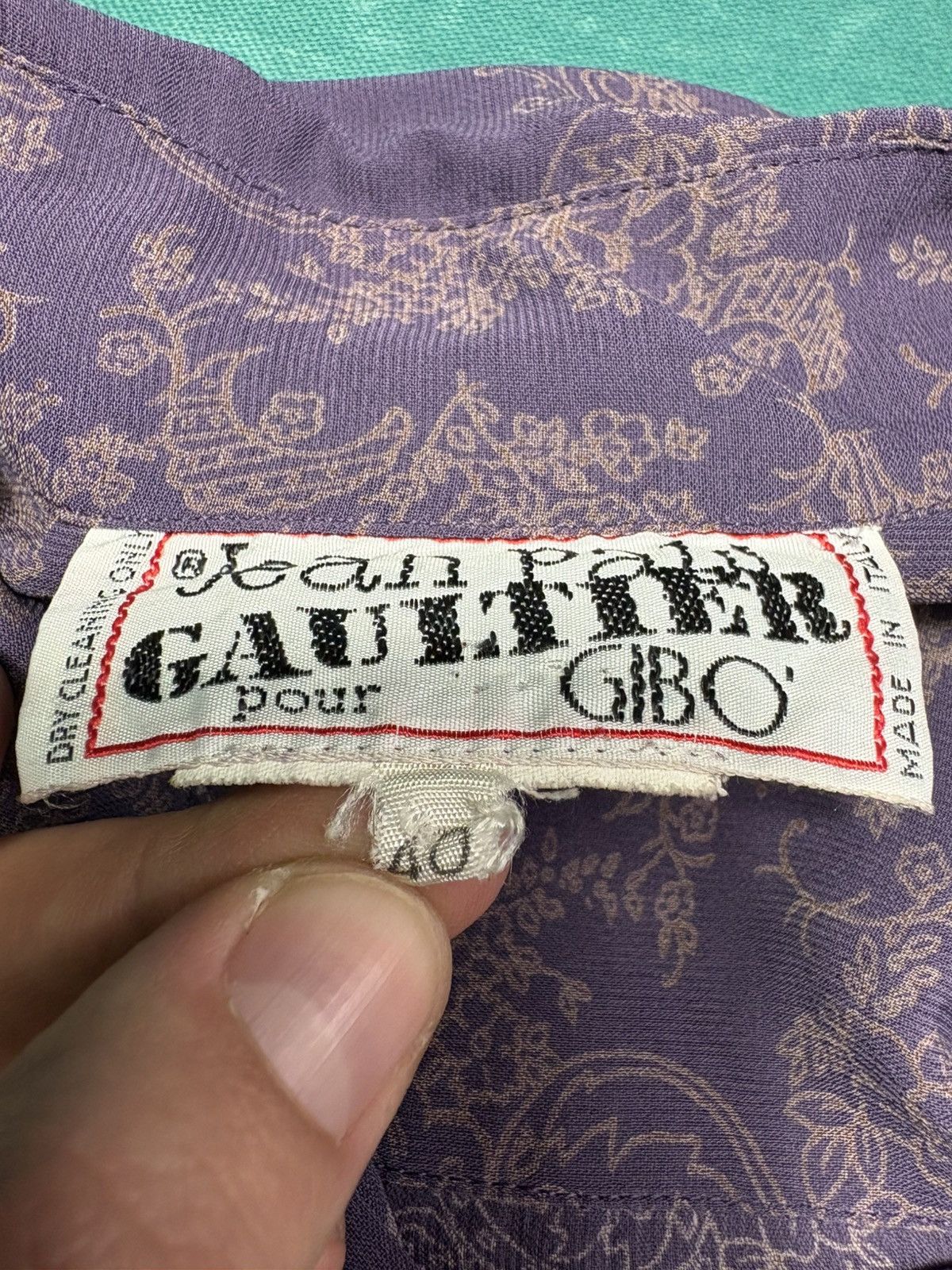 Jean Paul Gaultier Vintage Jean Paul Gaultier pour Gibo Baroque Paisley Blouse Size S / US 4 / IT 40 - 3 Thumbnail