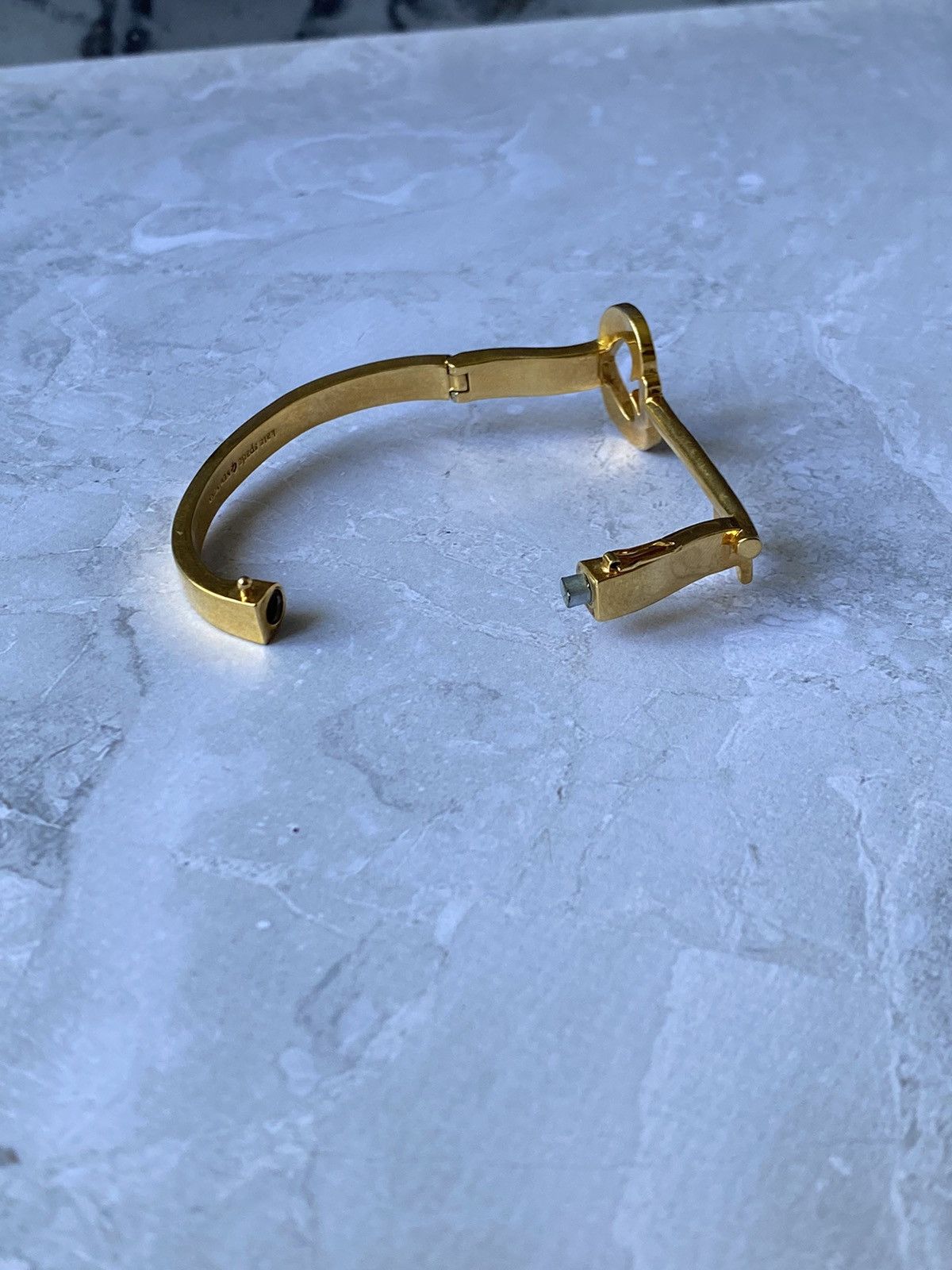 Kate Spade Kate Spade New York Gold-Tone Heart Bangle Bracelet Size ONE SIZE - 7 Thumbnail
