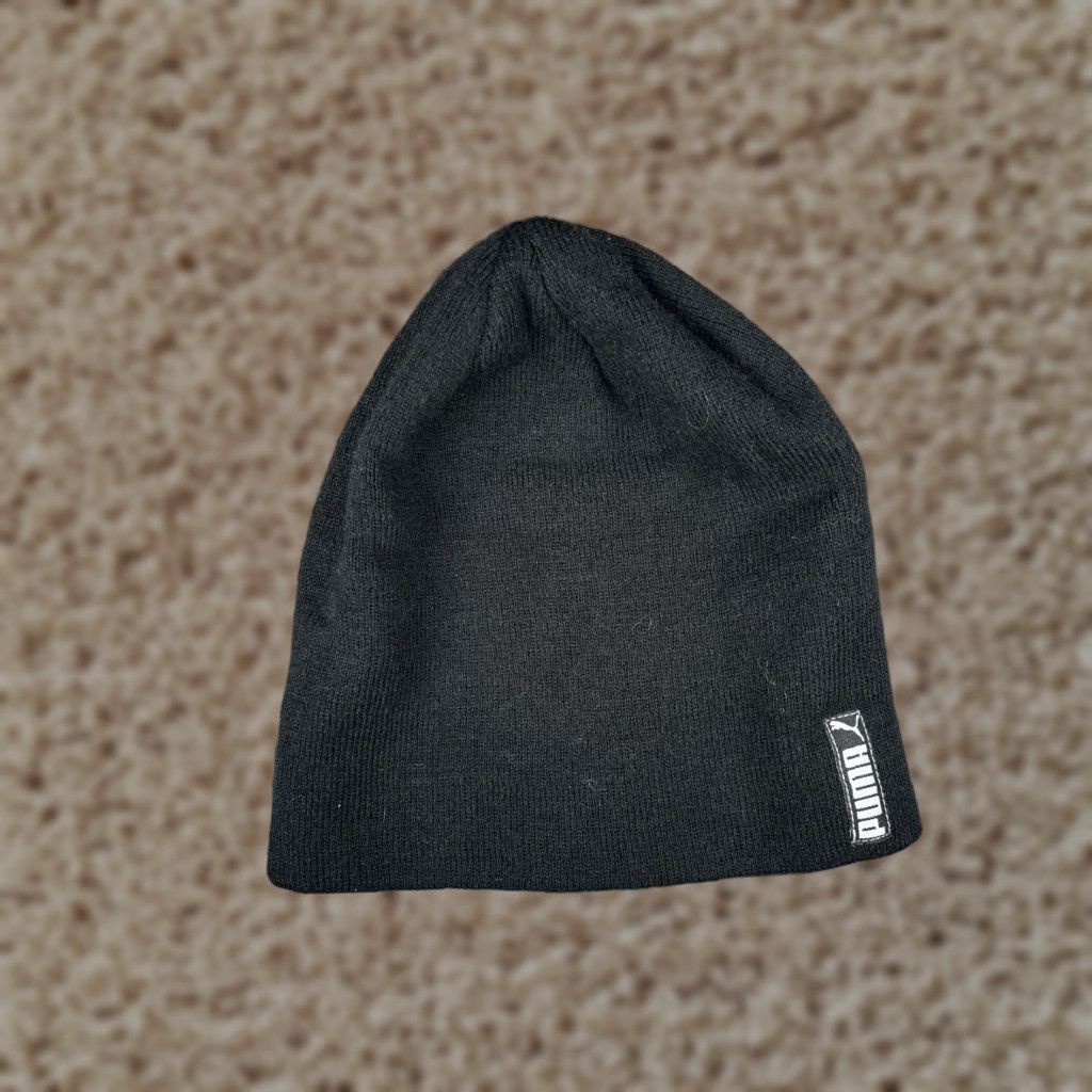 Puma PUMA Beanie Hat One Size Black Knit 100% Acrylic Adjustable Lightweight Beanie Ski Outdoor Logo Men Size ONE SIZE - 1 Thumbnail