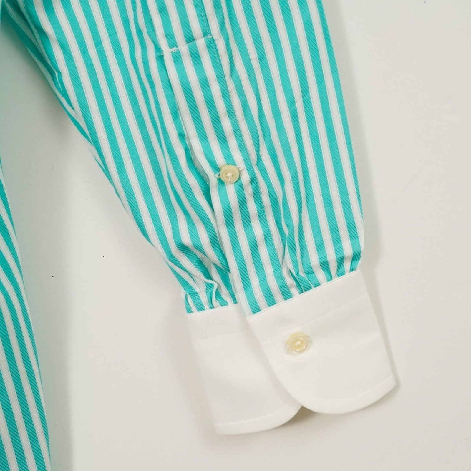 J. Press J.Press Green White Stripe Button-Up Shirt Long Sleeve M Size US M / EU 48-50 / 2 - 6 Thumbnail
