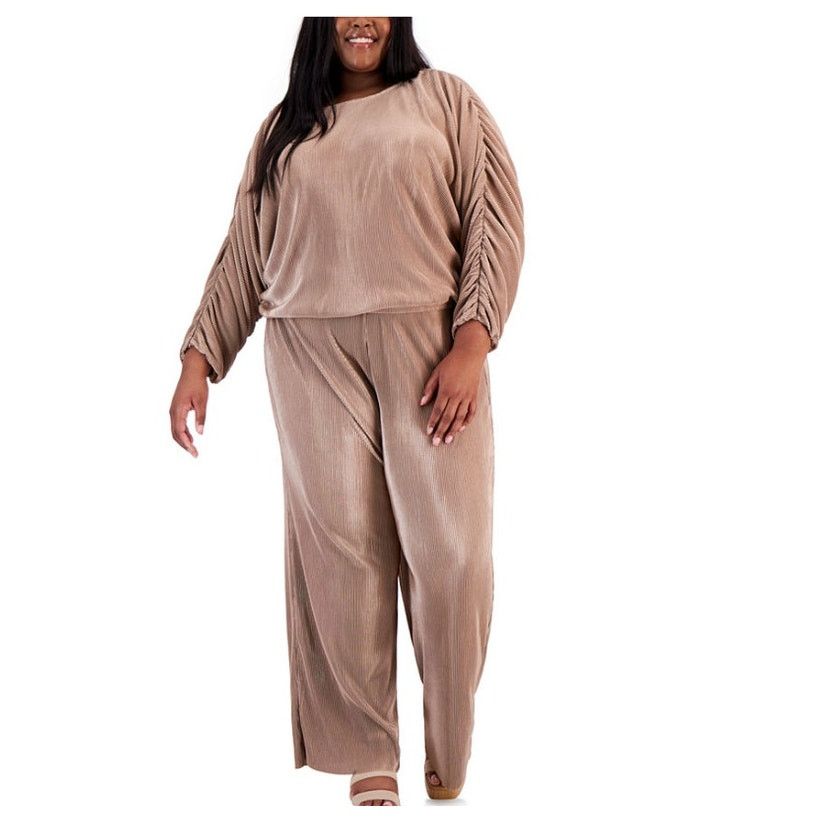 Other Plus Size 3X Women's JOLIE & JOY Ruched-Sleeve Top & Pants Size 38" / US 16 / IT 52 - 1 Thumbnail