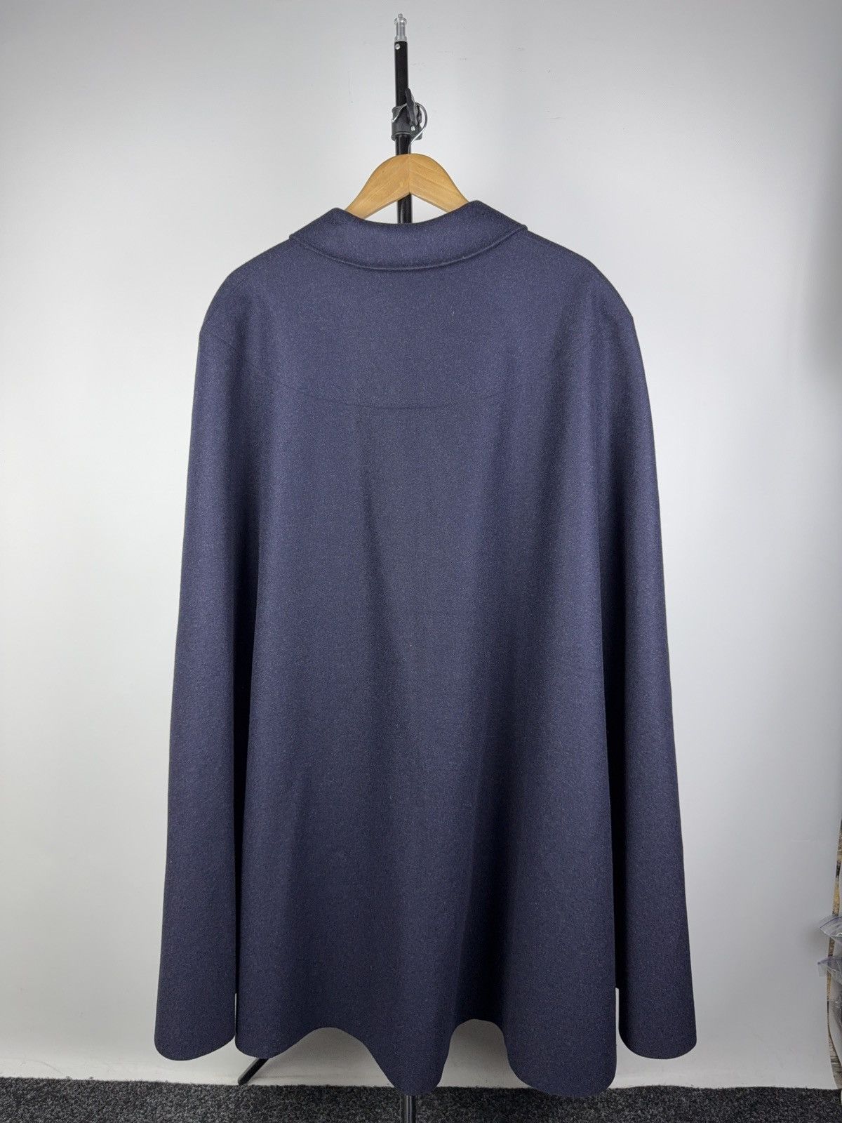 Vintage Vintage 80s Retro German Navy Wool Cape Coat Military Style Size US L / EU 52-54 / 3 - 10 Thumbnail