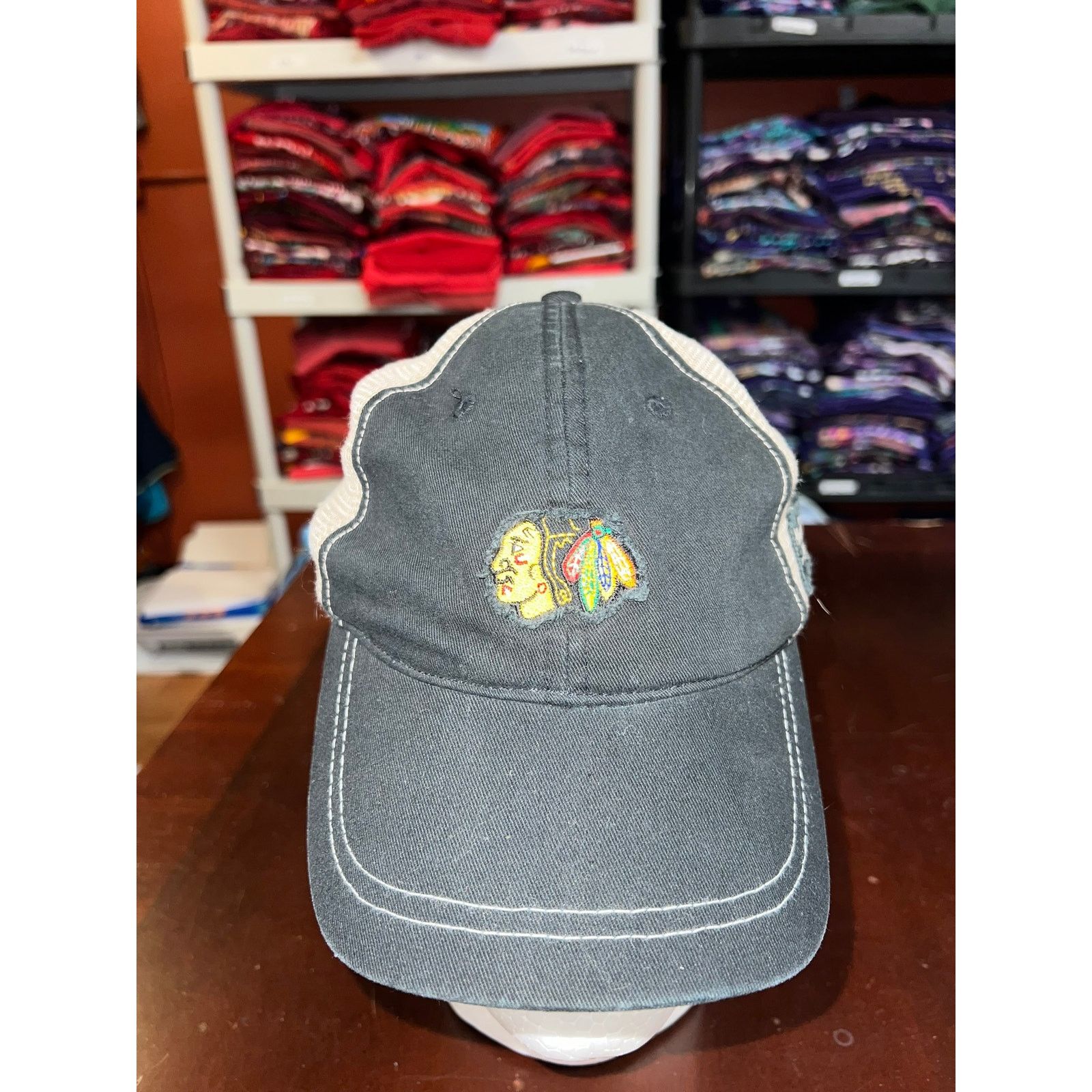 NHL Chicago Blackhawks Hat Old Time Hockey Cap NHL Sample Size ONE SIZE - 2 Thumbnail