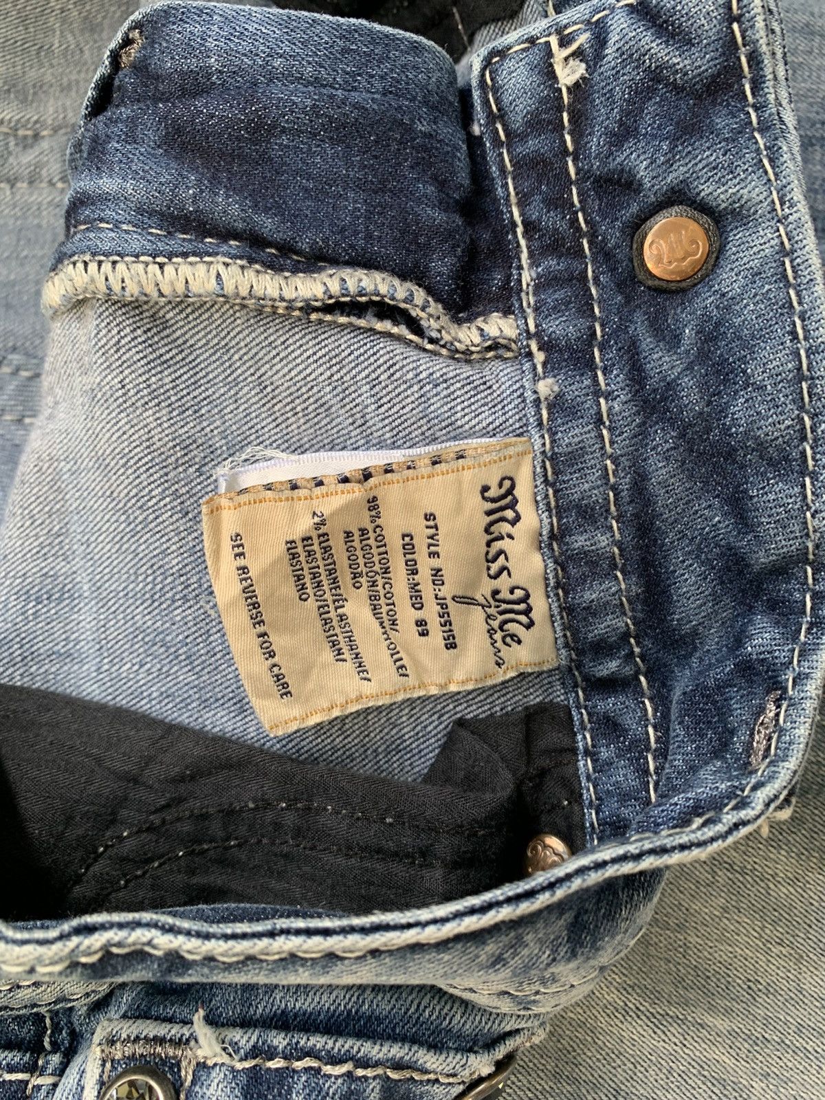 Hysteric Glamour × Miss Me × Rock Revival Miss Me Bootcut Chrome Heart Inspired Jeans Size 30" / US 8 / IT 44 - 14 Thumbnail