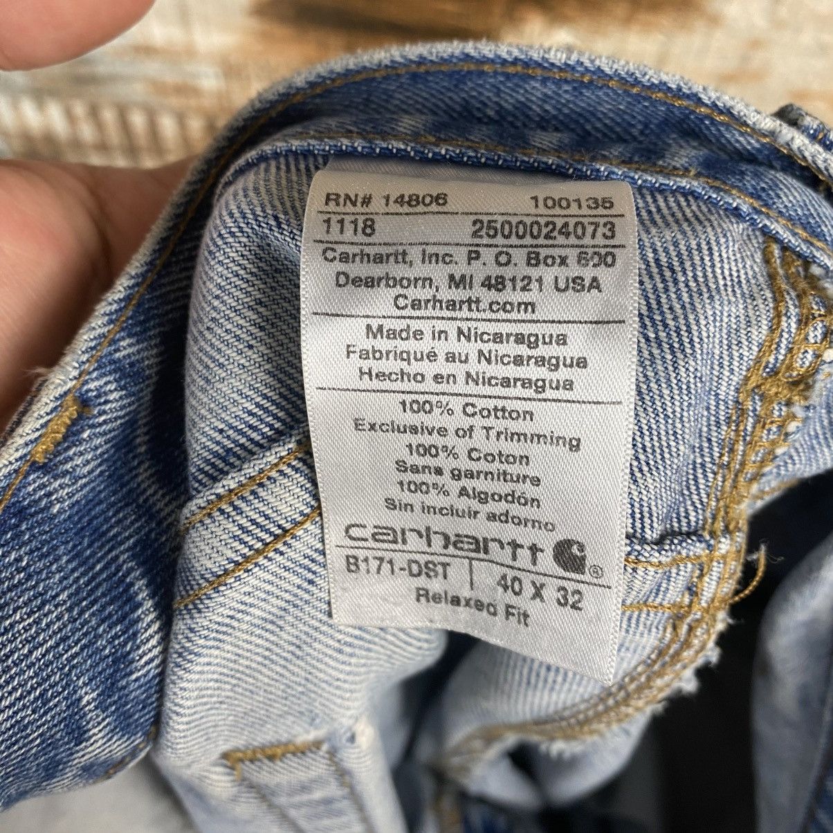 Carhartt × Vintage Vintage Carhatt Carpenter Denim Size US 40 / EU 56 - 18 Thumbnail