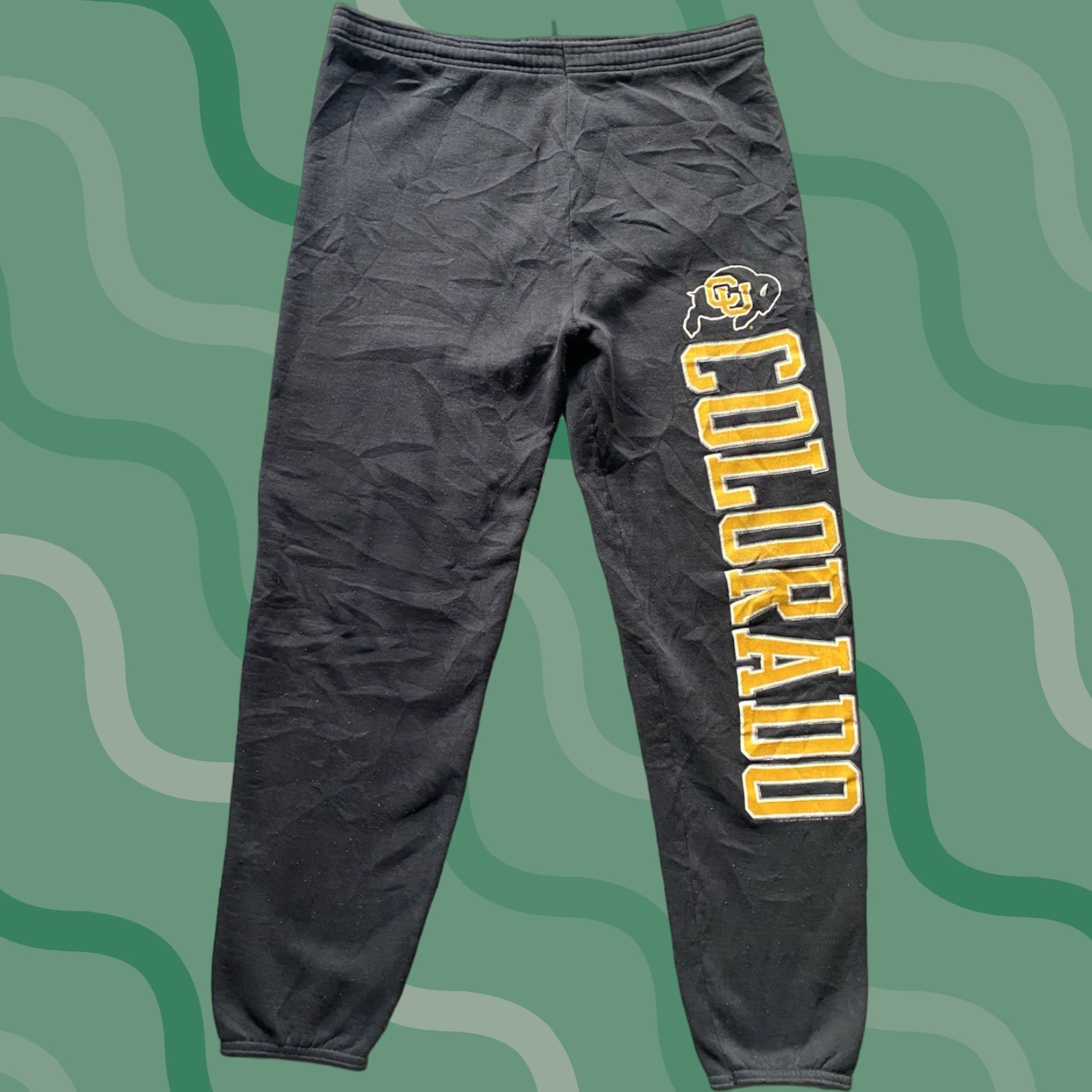 Jerzees VTG Jerzees Super Sweats Sweatpants Men’s M USA Made Colorado Buffaloes CU Black 1980s Decade Mens Size US 31 - 1 Thumbnail