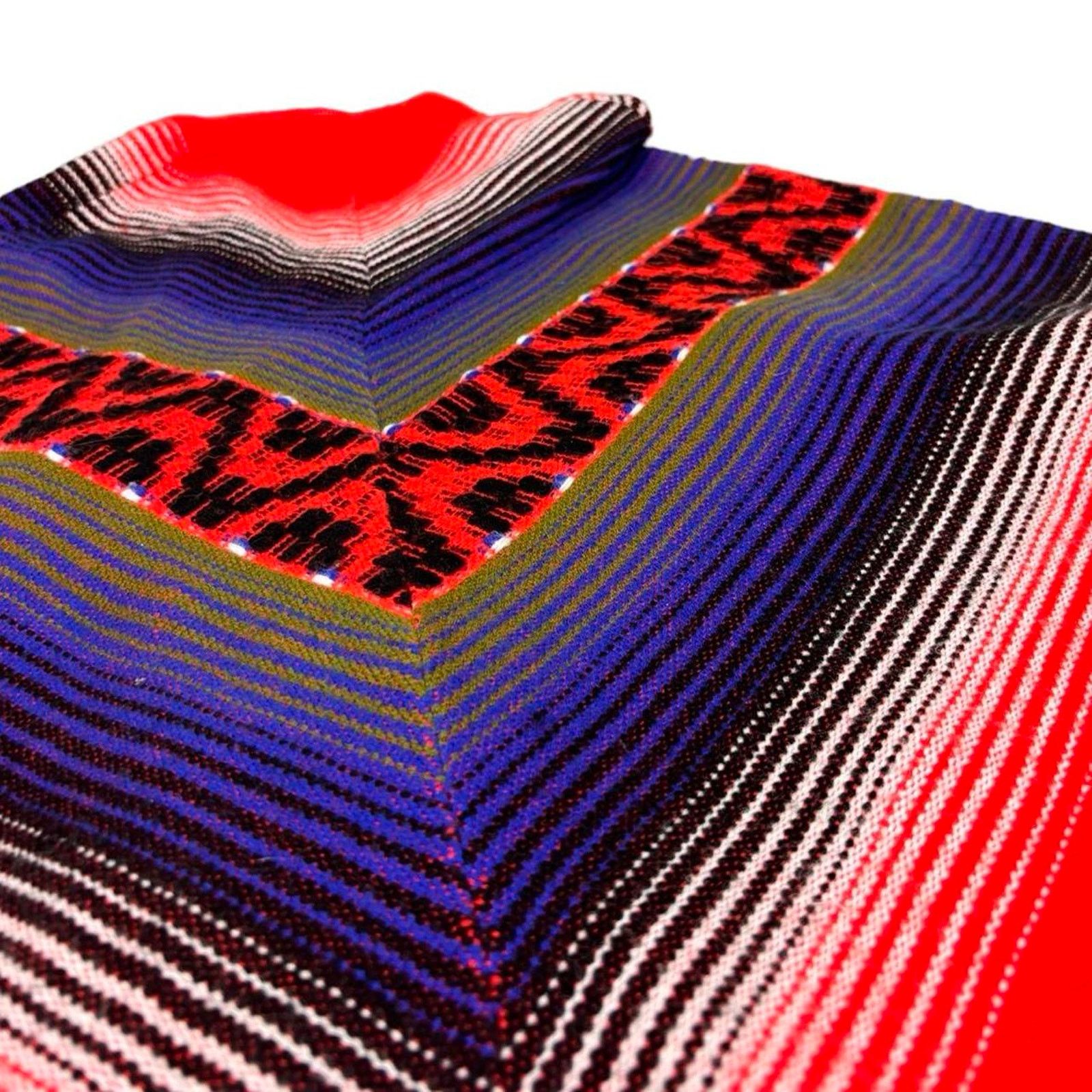 American Retro × Vintage 80s Western Retro Poncho Size L / US 10 / IT 46 - 5 Thumbnail